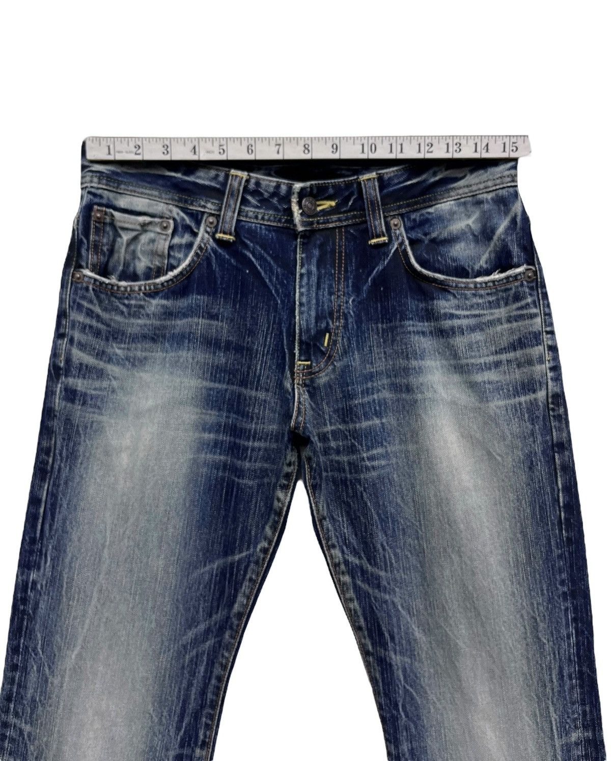 Edwin FLARE EDWIN REBEL VINTAGE Mudmax Blue Punk Lightning Whisker Size US 30 / EU 46 - 15 Thumbnail