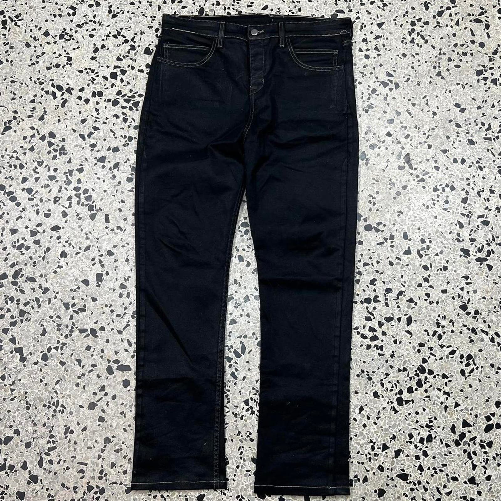 Joy Divizn RECONSTRUCTED PAINKILLER BY JOY DIVIZN WAX DENIM PANTS: Size US 32 / EU 48 - 2 Thumbnail