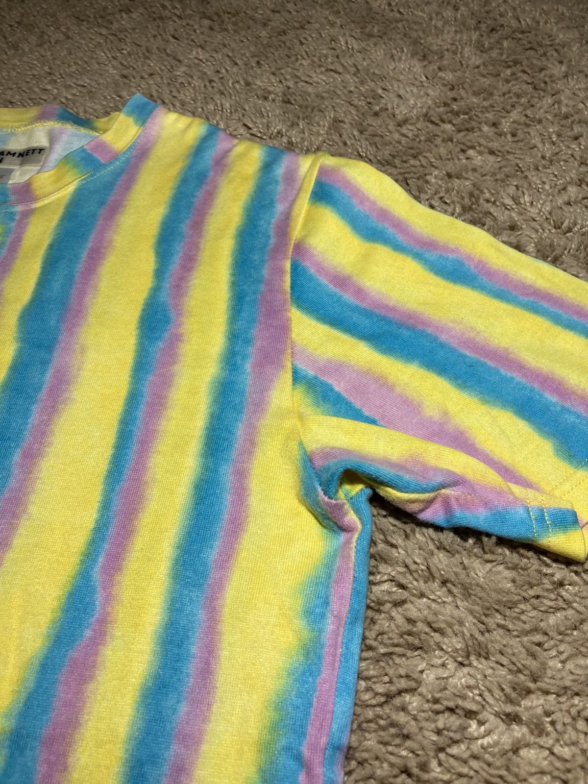 Katharine Hamnett London 2000s Katharine Hamnett Cotton Candy Brush Striped Pink 90s Size US M / EU 48-50 / 2 - 4 Thumbnail