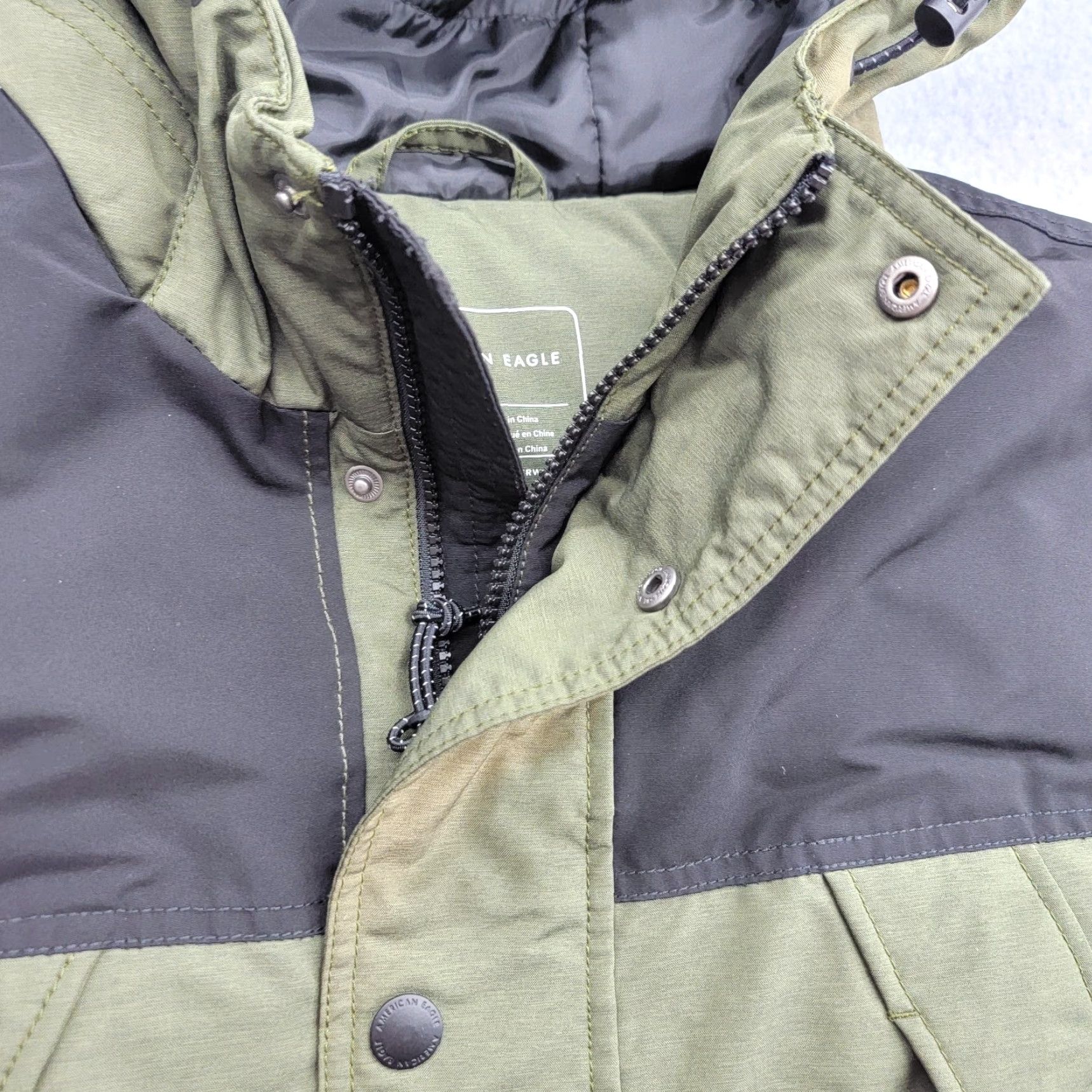 American Eagle Outfitters American Eagle Outfitters Jacket Hooded Quilted 3-in-1 Outerwear Size M Green Black Mens Size US M / EU 48-50 / 2 - 5 Thumbnail