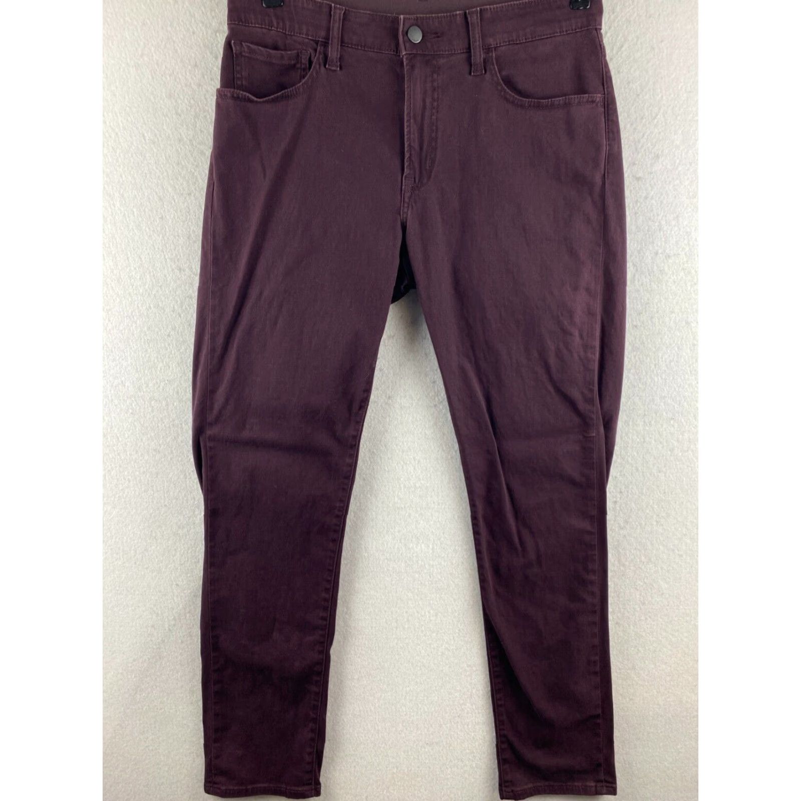 Uniqlo Uniqlo Jeans Womens 6 Maroon Skinny Elastic Drawstring Waist Dark Wash Denim Size 28" / US 6 / IT 42 - 2 Thumbnail