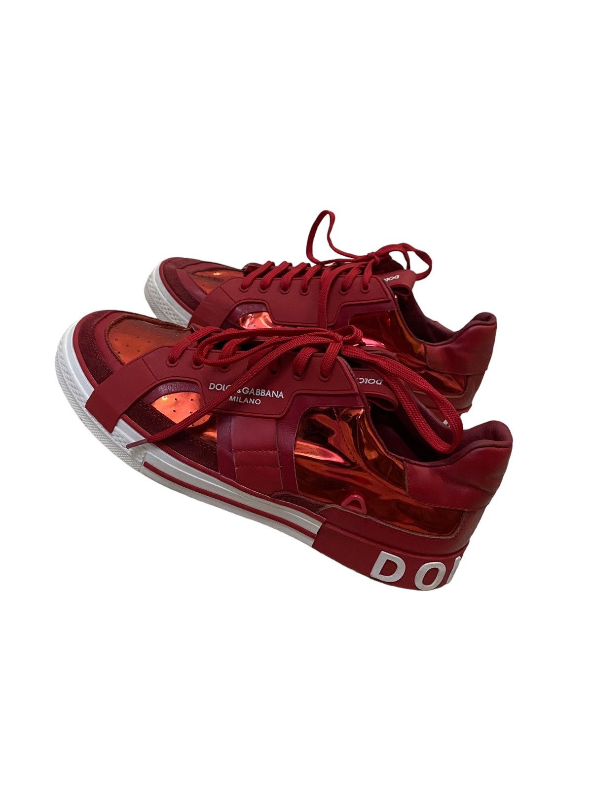 Dolce & Gabbana Dolce&Gabbana Portofino Leather Low Sneakers Size US 8.5 / EU 41-42 - 2 Thumbnail