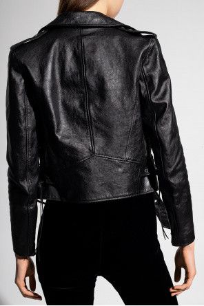 Saint Laurent Paris o1bcso1str1124 Motorcycle Jacket in Black Size XXS / US 00 / IT 34 - 4 Thumbnail
