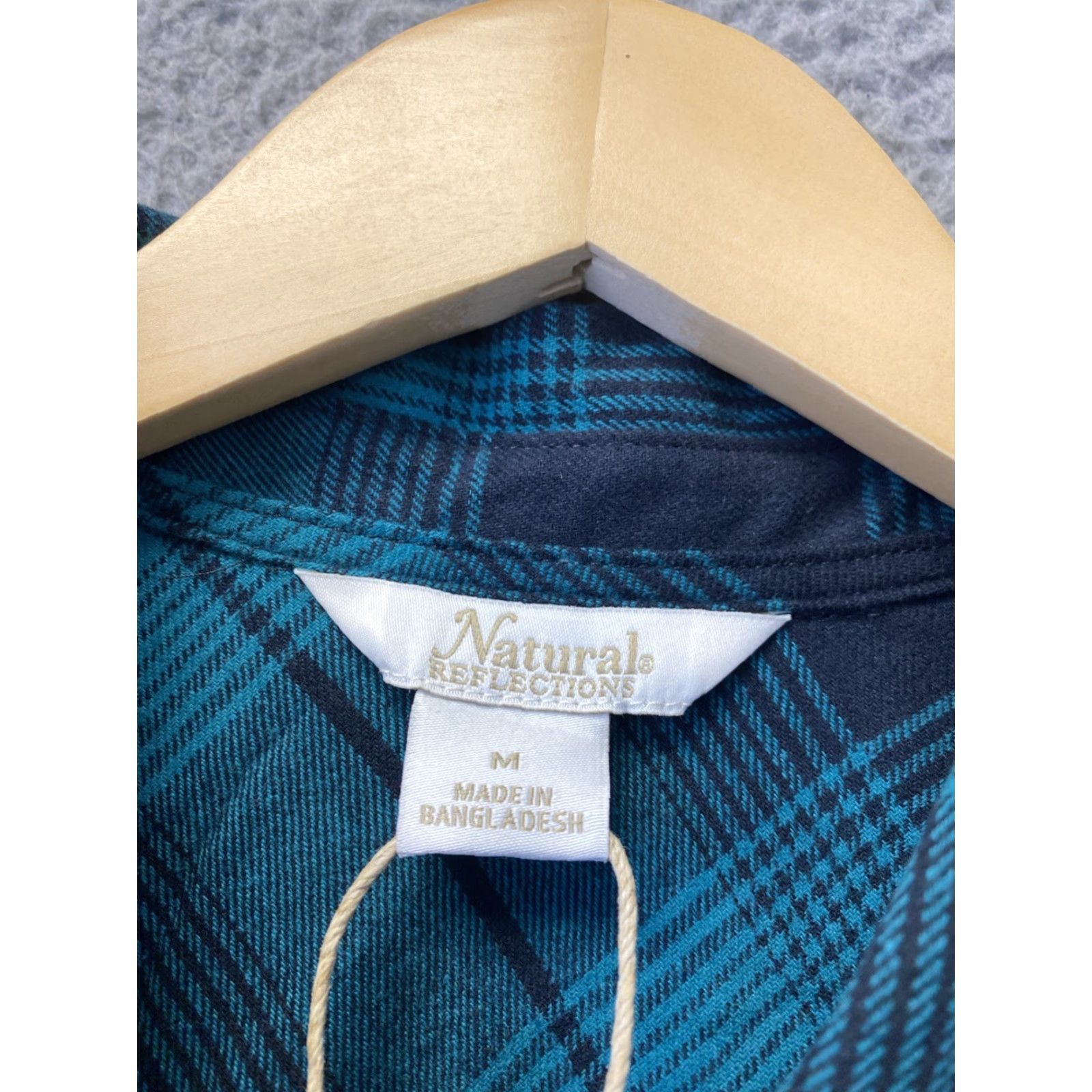 Vintage VINTAGE Natural Reflections Women's Shirt Long Sleeve Collared Plaid Button-Up Green 120-42 Size M / US 6-8 / IT 42-44 - 4 Thumbnail