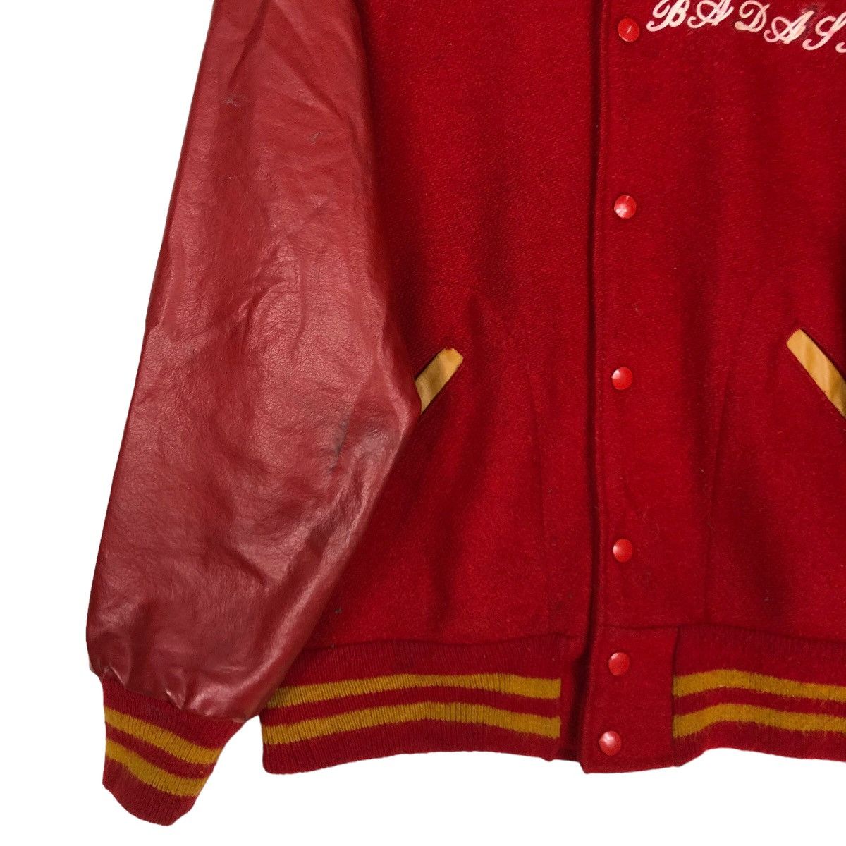 Japanese Brand 🔥VTG LEATHER VARSITY JACKET MILITARY TOYO ENTERPRISE Size US M / EU 48-50 / 2 - 4 Thumbnail