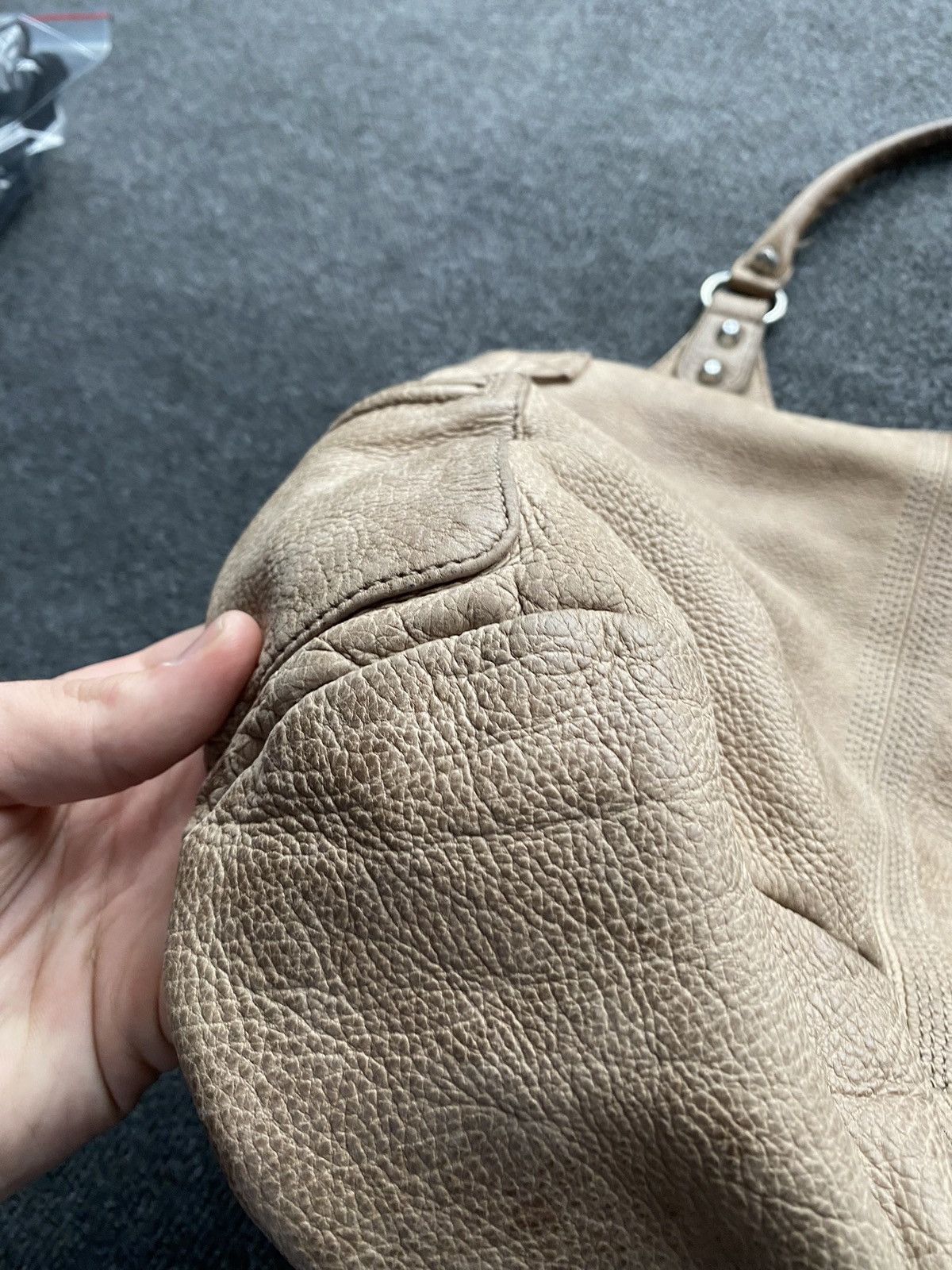 LIEBESKIND BERLIN 🔥90s Liebeskind Leather Beige Vntg Handle Bag women os Size ONE SIZE - 15 Thumbnail