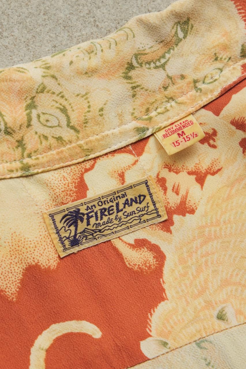 Sun Surf Sun Surf “FIRELAND”Tiger Pattern ALOHA SHIRT Size US M / EU 48-50 / 2 - 5 Thumbnail