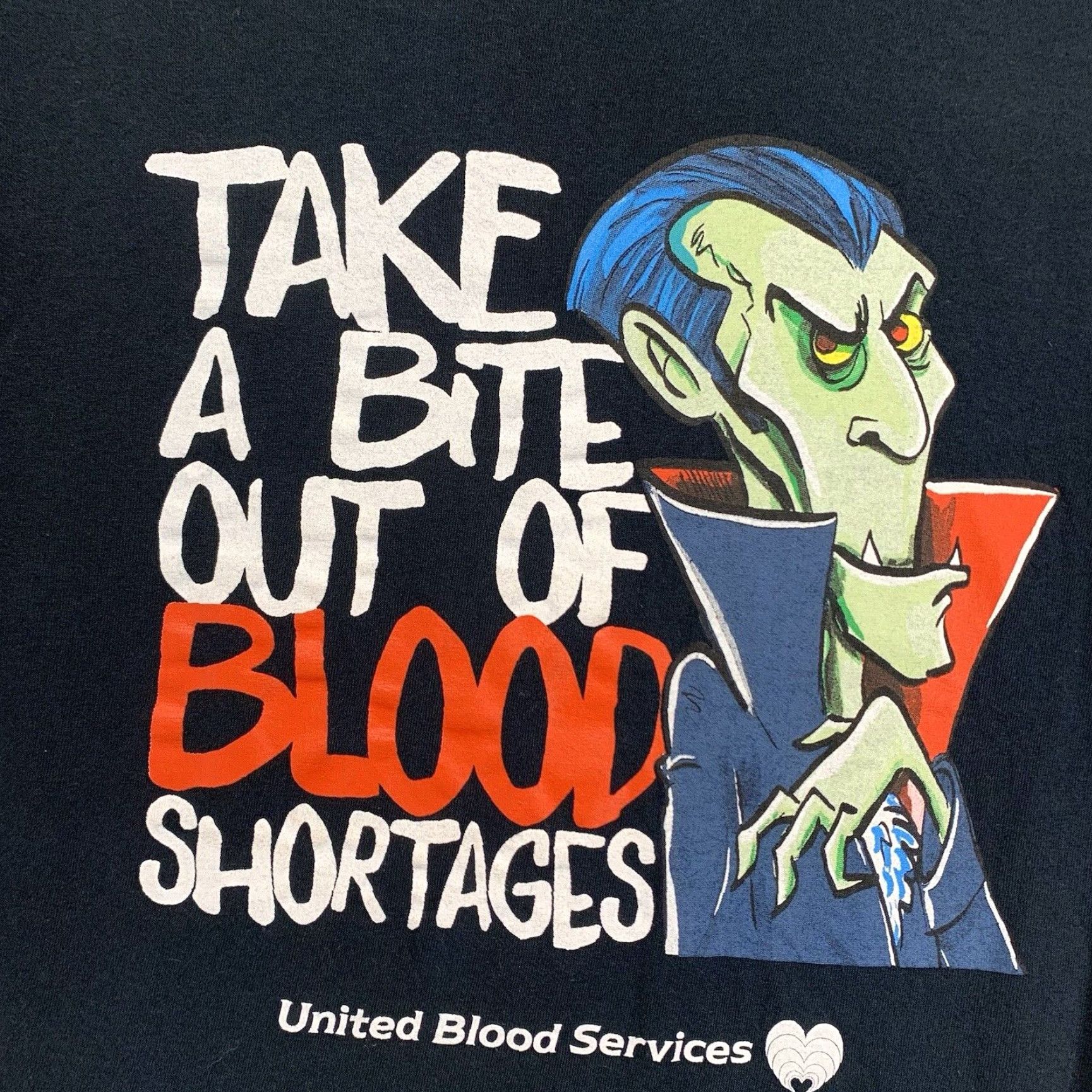 Vintage VAMPIRE Graphic T-Shirt Mens Size Small Black Dracula 90s Gothic Halloween Size US S / EU 44-46 / 1 - 2 Thumbnail