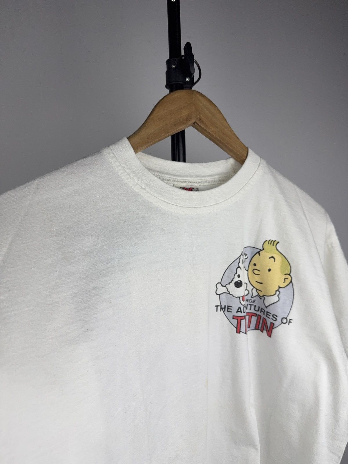 Vintage 00s Vintage Tintin Flight 714 Graphic Tee Y2K Cartoon Rare M Size US M / EU 48-50 / 2 - 5 Thumbnail
