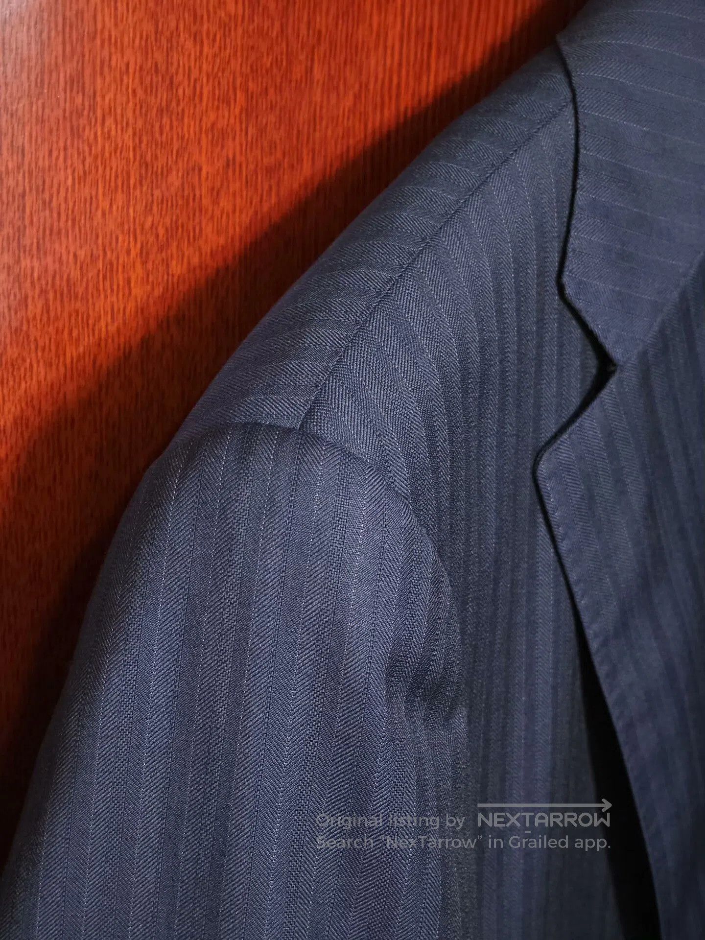 Luciano Barbera Carlo Barbera Wool-Linen Striped Suit Jacket. Size US M / EU 48-50 / 2 - 3 Thumbnail