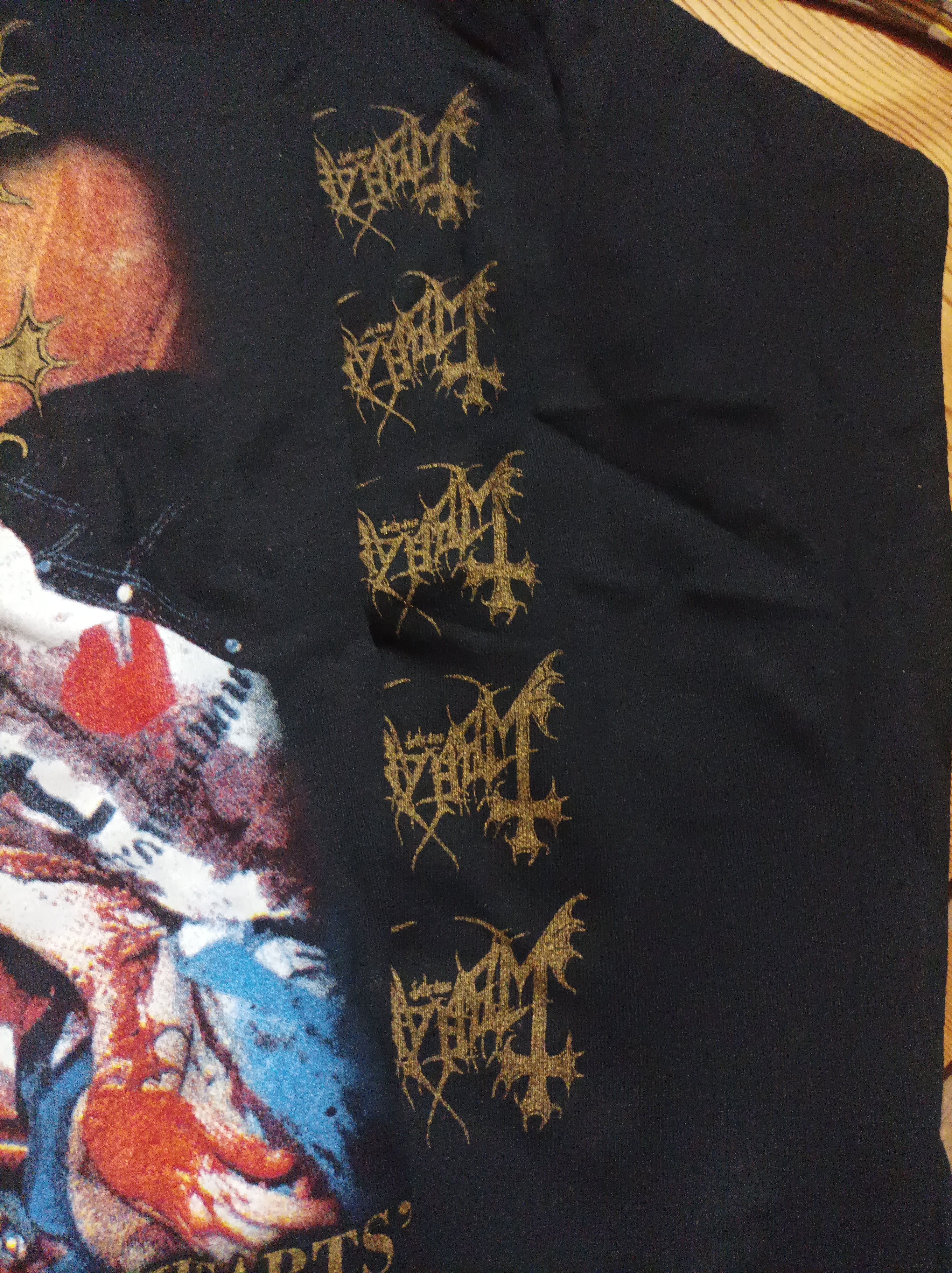 Band Tees × Vintage Mayhem Dawn black Hearts L Size US L / EU 52-54 / 3 - 4 Thumbnail