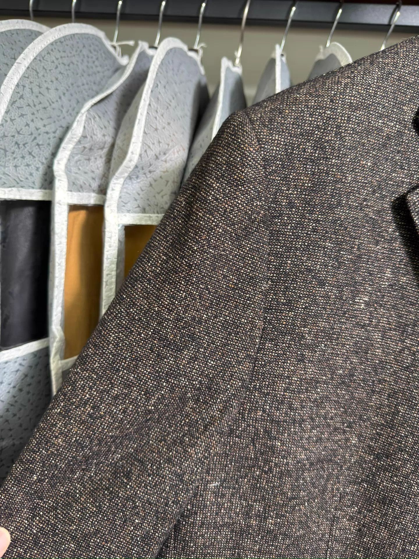 Corneliani Multi-Color Textured Blazer with Button Closure Size US XXS / EU 40 - 4 Thumbnail