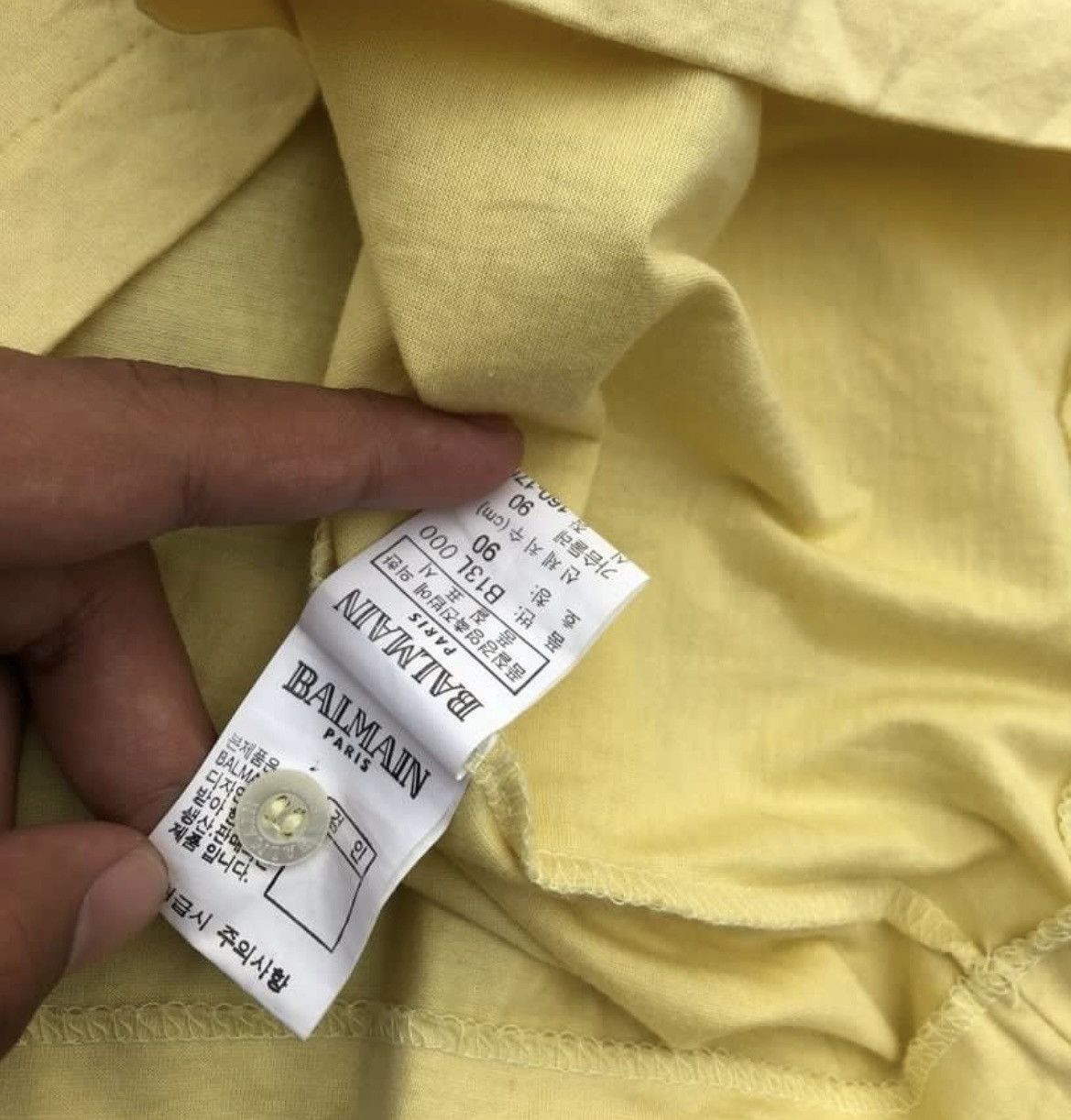 Balmain × Pierre Balmain Balmain Paris Yellow Rugby Shirt Size US M / EU 48-50 / 2 - 3 Thumbnail