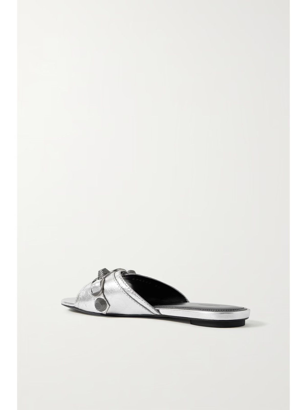 Balenciaga BALENCIAGA Cagole embellished metallic sandals Size US 7.5 / IT 37.5 - 4 Thumbnail