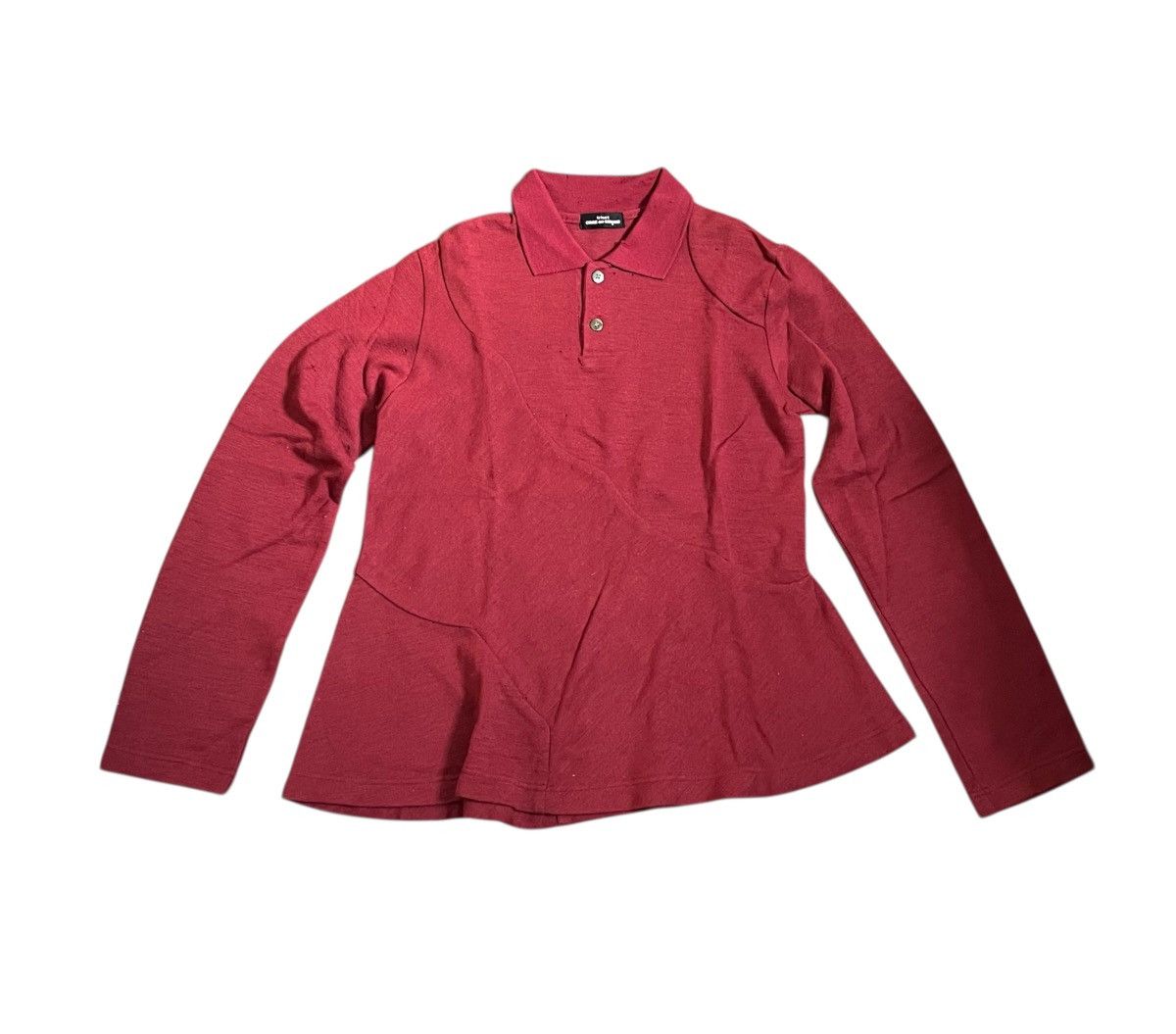 Comme des Garcons TAX FREE 🇺🇸 cdg homme AD96 asymetric longsleeve polo shirt Size US S / EU 44-46 / 1 - 1 Thumbnail