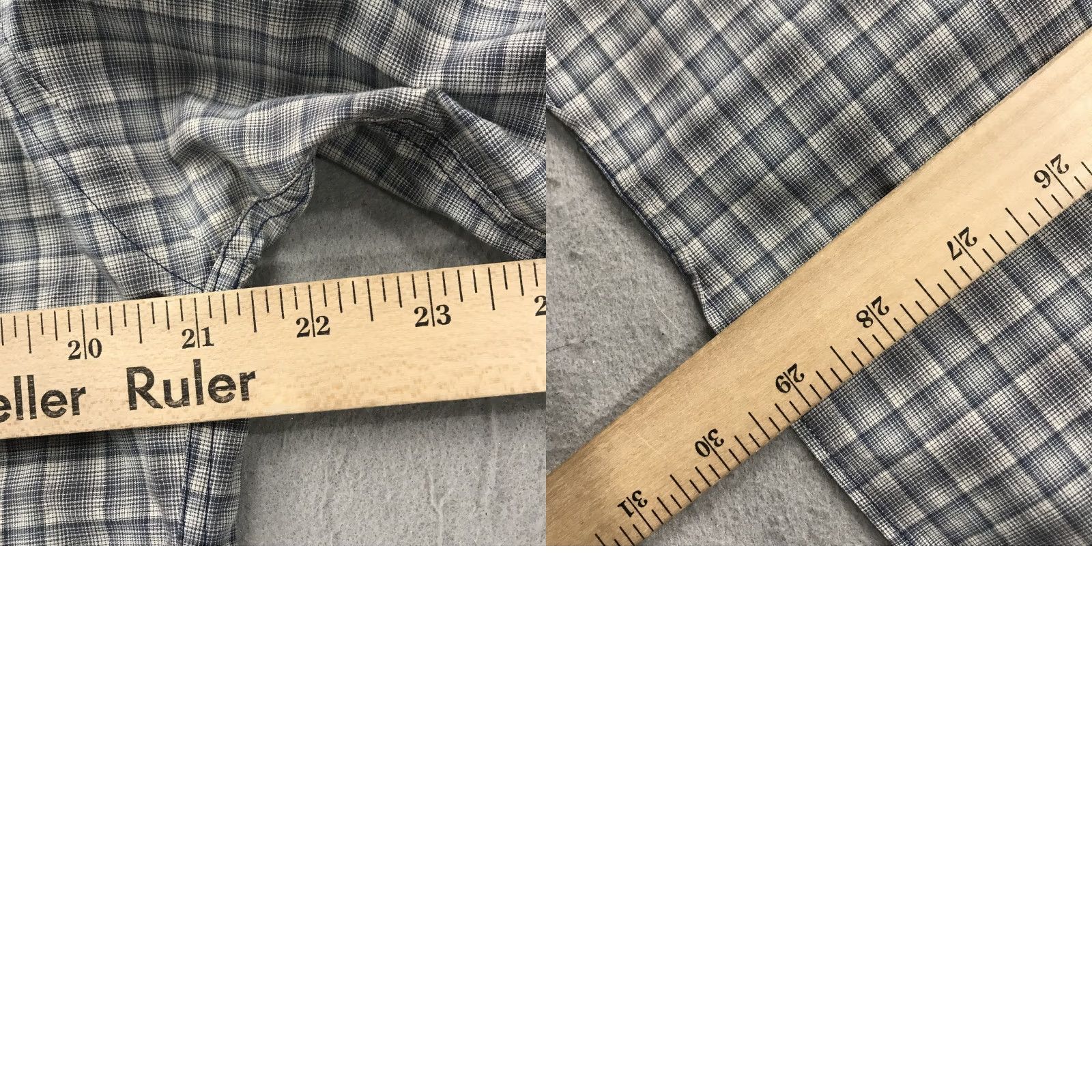 Billy Reid Billy Reid Shirt Mens Medium Gray Blue Check Fit 1 Casual Long Sleeve Cotton Button-Up M Mens Size US M / EU 48-50 / 2 - 8 Thumbnail