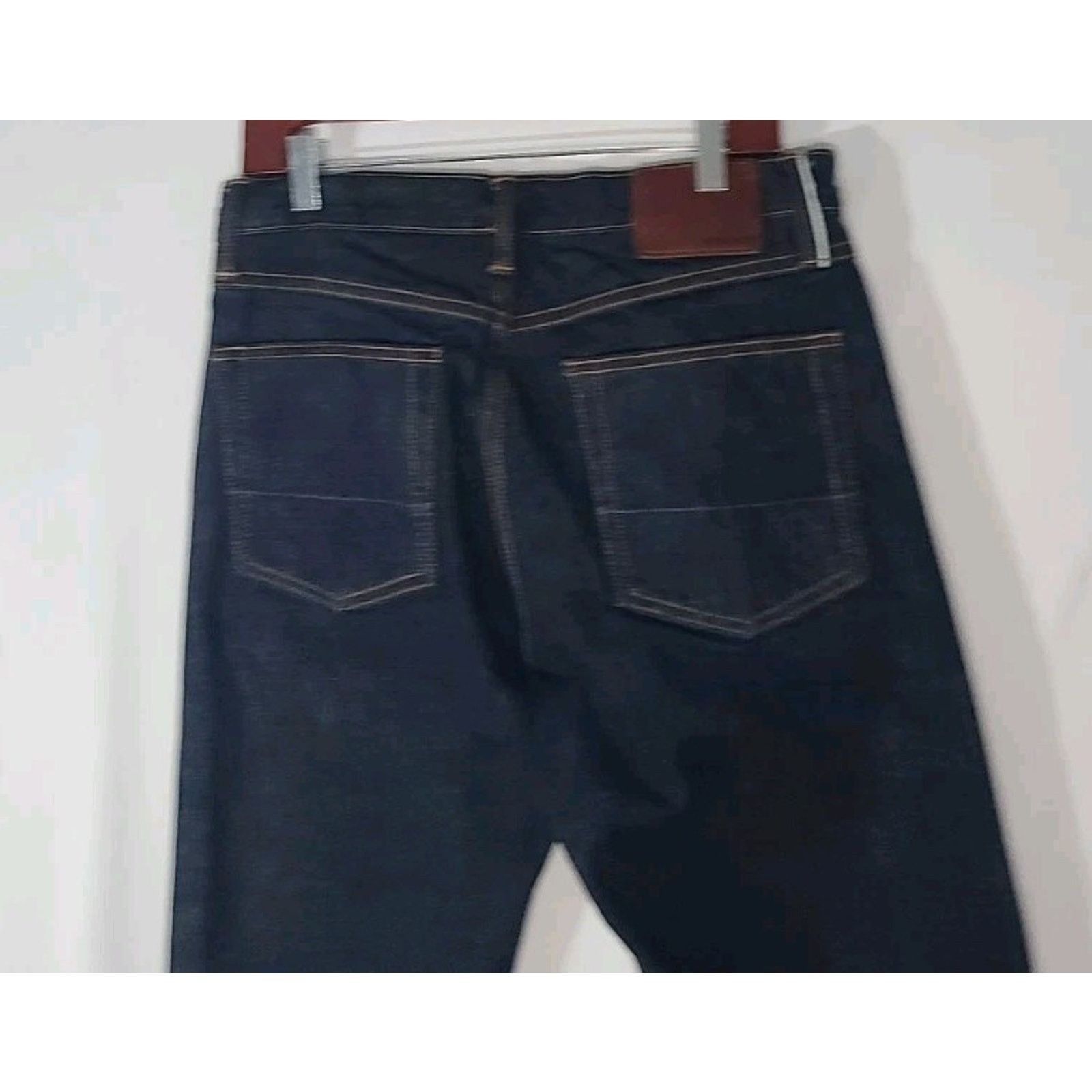 Gustin Gustin Men's Natural Indigo Straight Selvedge Jeans 32x34 Size US 32 / EU 48 - 8 Thumbnail