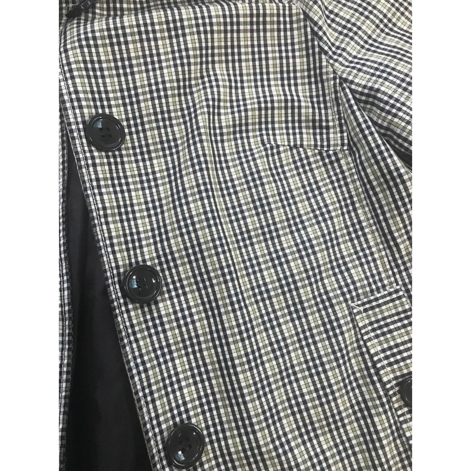 Merona Merona Blazer Jacket Coat SZ S Small Women's Plaid Green Bla Size S / US 4 / IT 40 - 4 Thumbnail