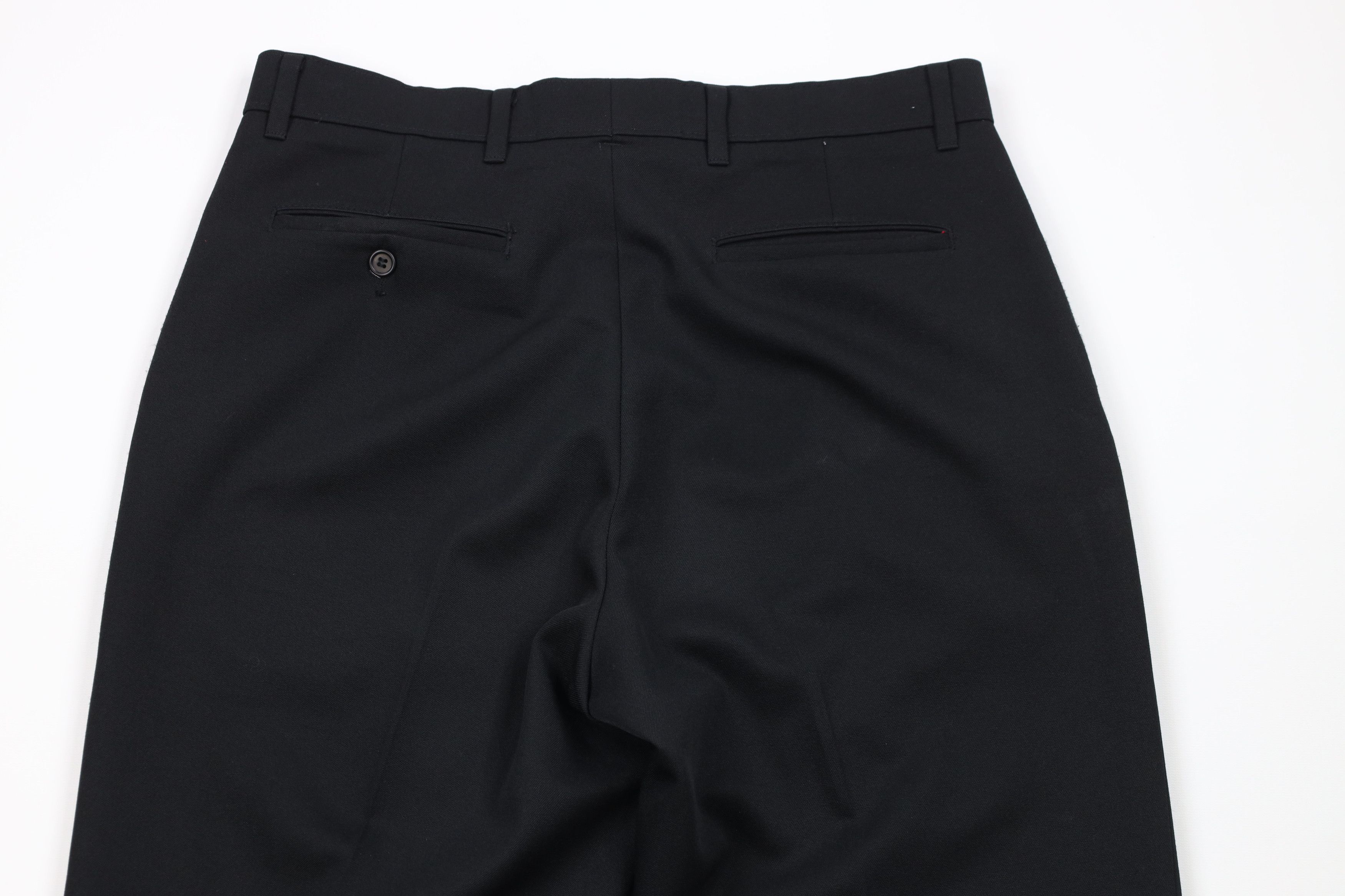 Levi's × Vintage Vintage 90s Levis Wide Leg Knit Chino Pants Black Polyester Size 34 - 7 Thumbnail