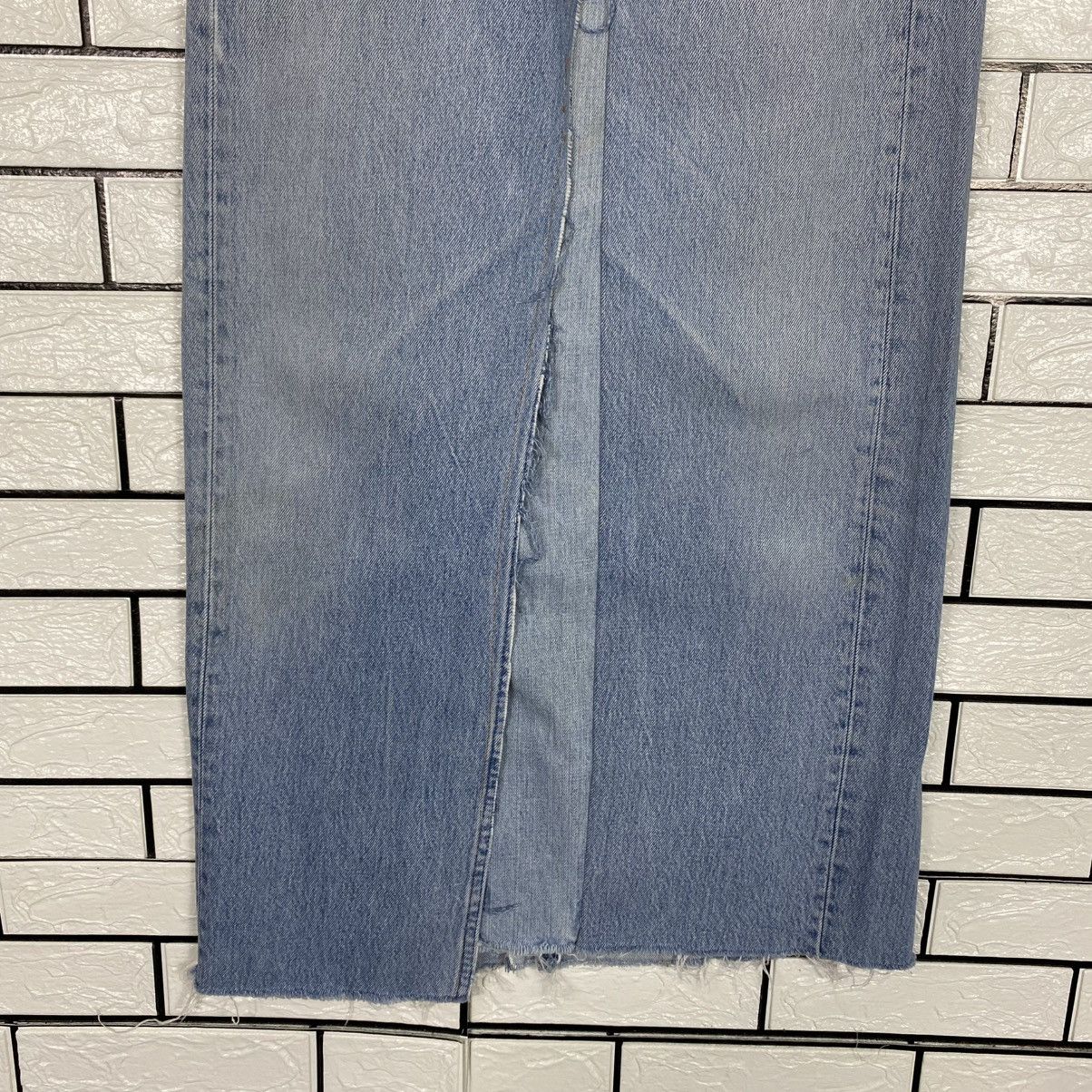 Needles 🔥DISTRESSED DESIGN DENIM LONG SKIRT REBUILD BY NEEDLES Size 28" / US 6 / IT 42 - 17 Thumbnail
