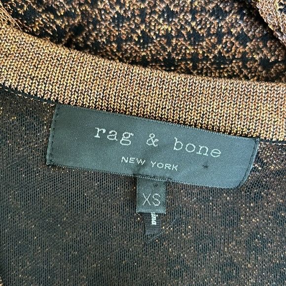 Rag & Bone rag & bone Amanda Dress Metallic Brown/Copper XS Size XS / US 0-2 / IT 36-38 - 7 Thumbnail