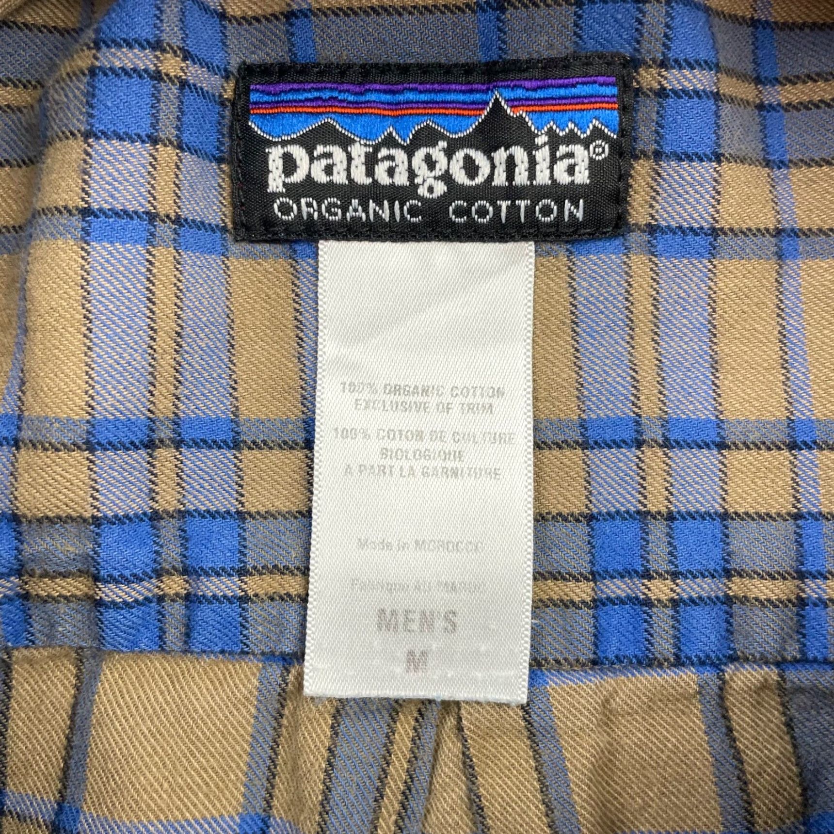Patagonia Patagonia Men’s Work Shirt Blue/Tan Plaid L/S 100% Organic Cotton Medium Chest Pockets Button-Up Casual Regular Tailored Mens Size US M / EU 48-50 / 2 - 3 Thumbnail