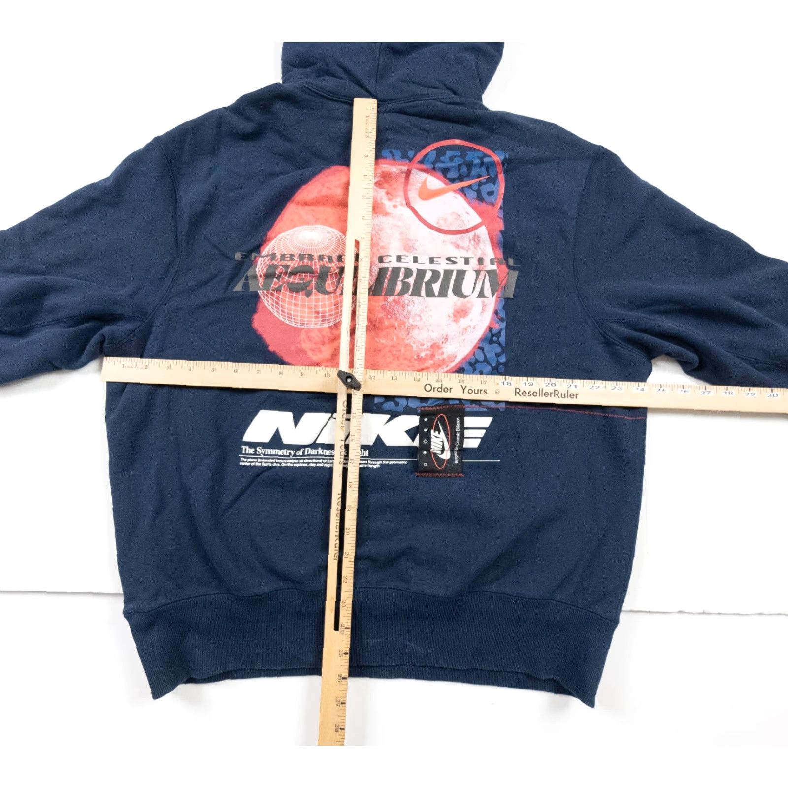 Nike Nike Cosmic Balance Hoodie Sweatshirt Adult Large Blue Fleece Logo Pullover Mens Size US L / EU 52-54 / 3 - 7 Thumbnail