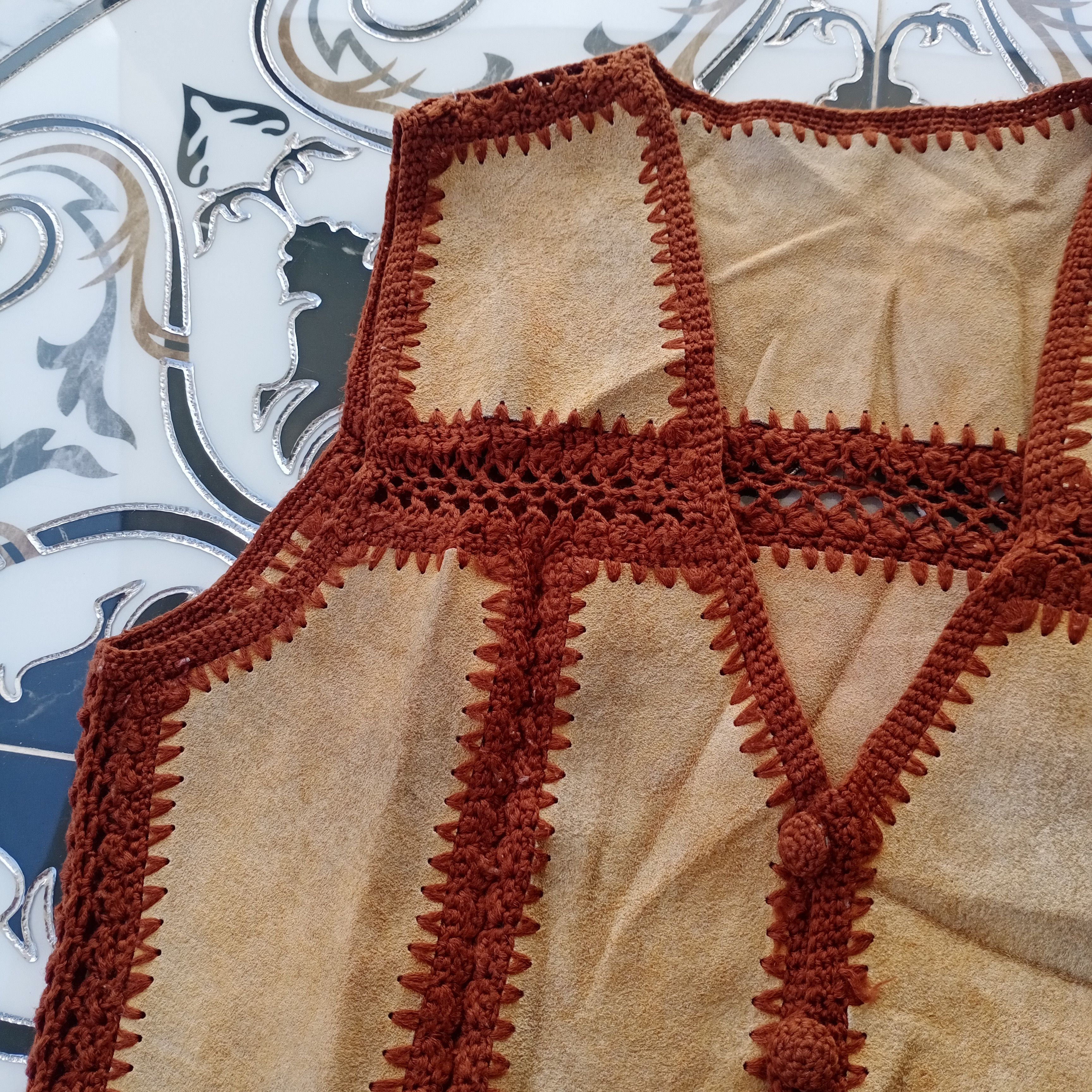 Japanese Brand × Vintage Vintage Japanese Patchwork Leather Vest 2000s cowboy rare Size US S / EU 44-46 / 1 - 2 Thumbnail