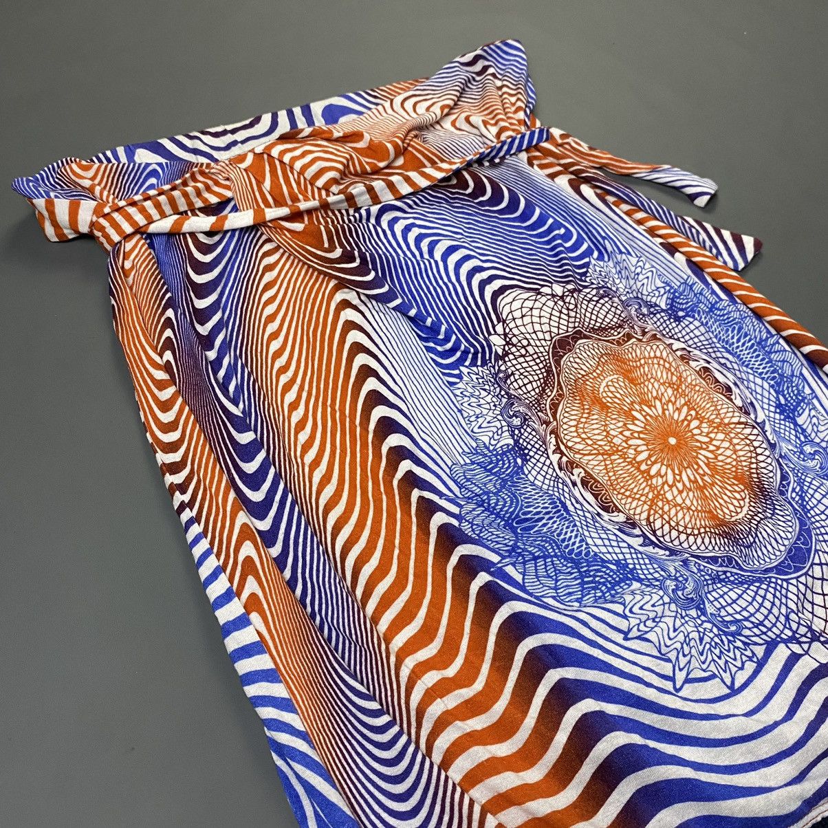 Jean Paul Gaultier Jean Paul Gaultier - Illusion Wraparound Tie Print Skirt Size 28" / US 6 / IT 42 - 6 Thumbnail