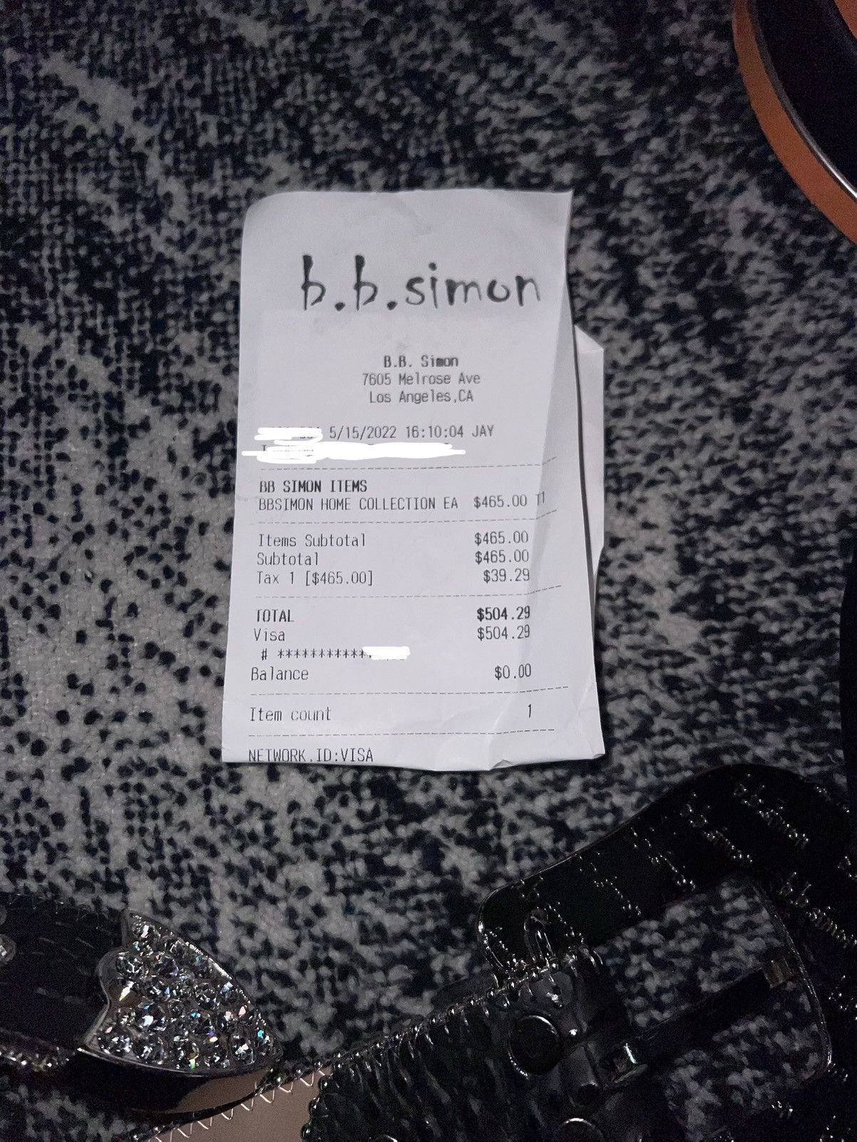 B.B. Simon B.B Simons belt Size 34 - 6 Thumbnail