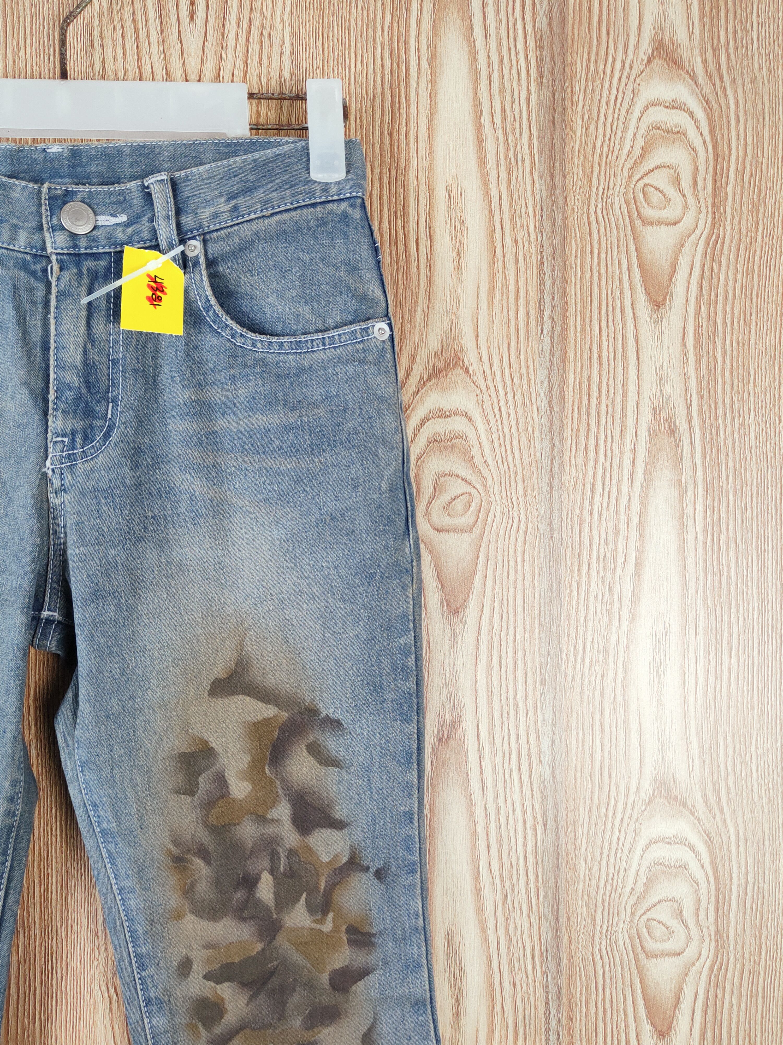 Japanese Brand Penty's Blue Distressed Ripped Boot Cut Jeans #W344 Size 26" / US 2 / IT 38 - 6 Thumbnail