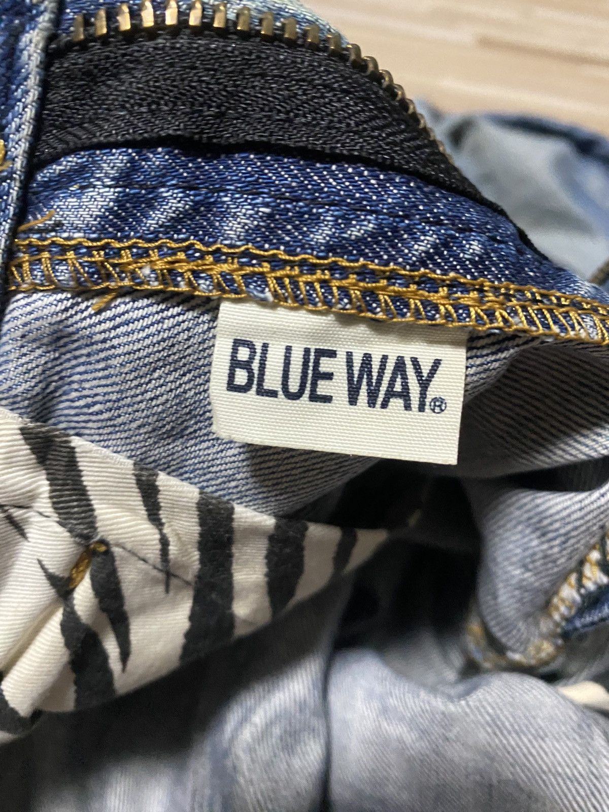Japanese Brand 💥FLARE BLUEWAY JEANS💥 Size US 33 - 10 Thumbnail
