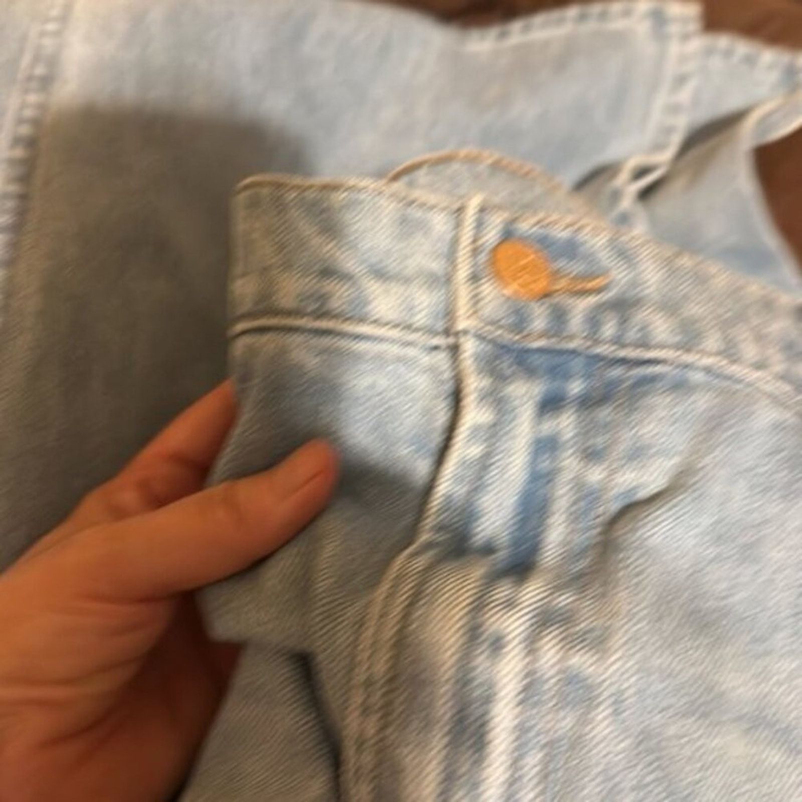 MOTHER Mother The Fun Dip Puddle Slice Distressed Jeans size 12 Size 33" - 10 Thumbnail