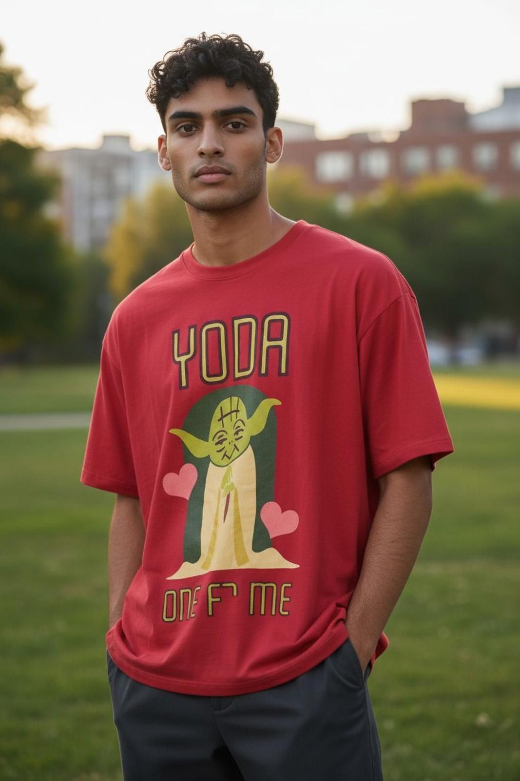 Star Wars Red Yoda Graphic T-Shirt for Men Size US XXL / EU 58 / 5 - 1 Thumbnail