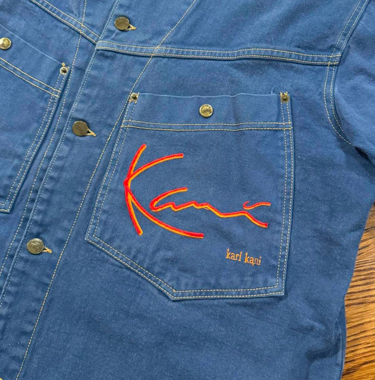 Karl Kani Vintage Karl Kani Denim Spell Out Top Size L Tupac Size US L / EU 52-54 / 3 - 3 Thumbnail