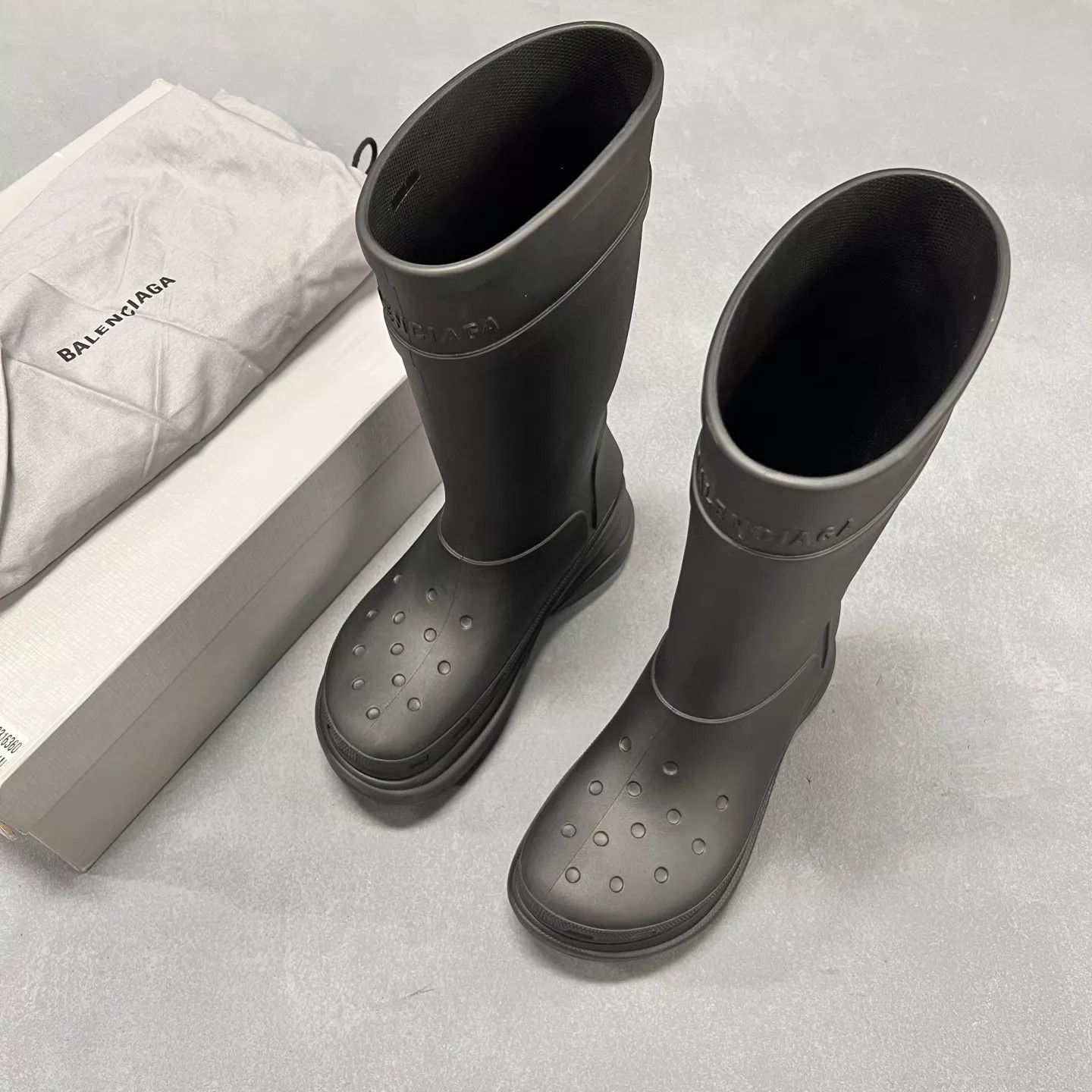 Balenciaga Balenciaga x Crocs Black Knee-High Rain Boot 42 Size US 9 / EU 42 - 1 Thumbnail