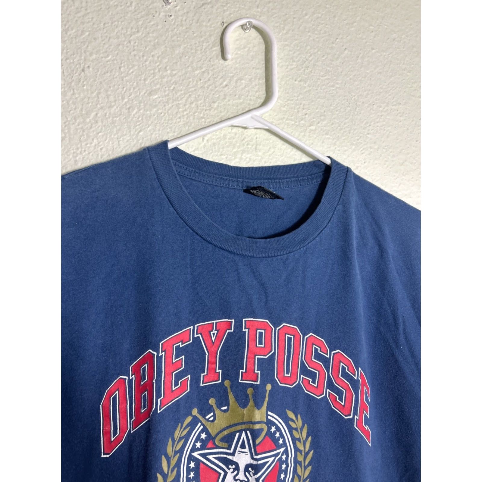 Obey OBEY Posse Worldwide Mens XL Short Sleeve Cotton Blue T Shirt Size US XL / EU 56 / 4 - 3 Thumbnail