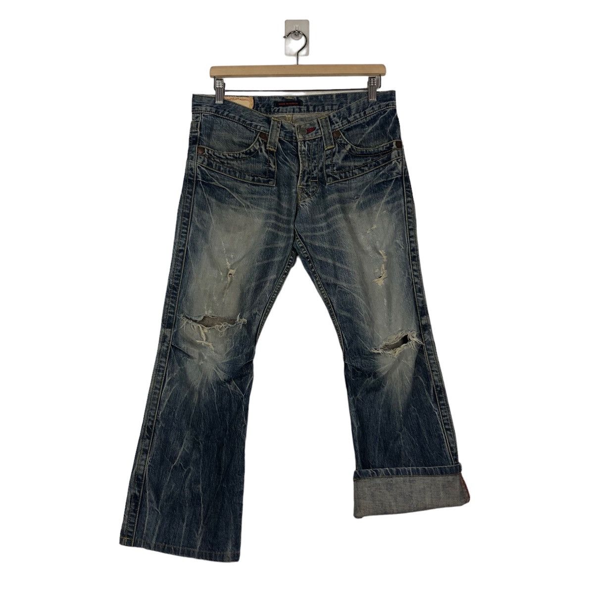 Hysteric Glamour 🔥Made in Nippon Distressed Biker Jeans Denim Size US 34 / EU 50 - 13 Thumbnail