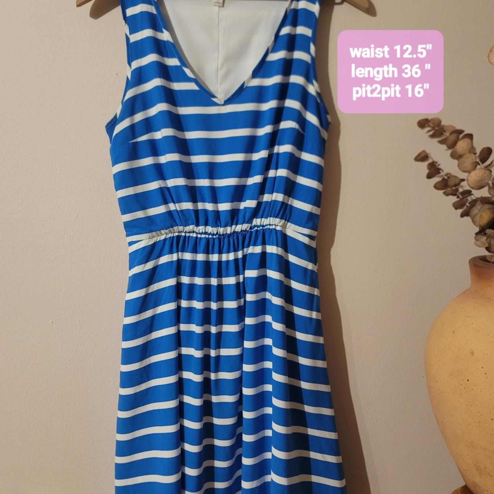 Gap Nautical Gap Striped V-Neck Mini Coastal Clean Sz S Dress Size S / US 4 / IT 40 - 3 Thumbnail