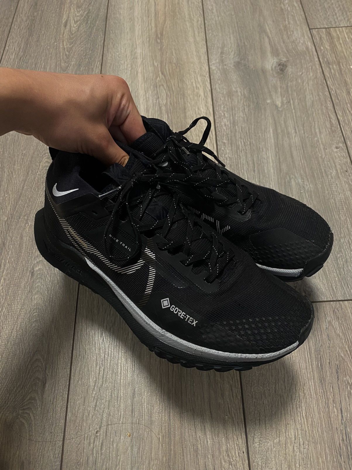 Goretex × Nike Sneakers Nike React Pegasus Trail 4 Gore Tex Black Size US 9.5 / EU 42-43 - 6 Thumbnail