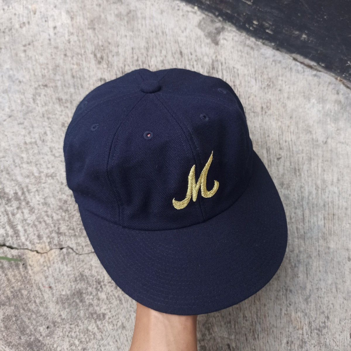 Asics × Hat Club × Vintage Sick.. initial M fitted hat with leather inner Size ONE SIZE - 1 Thumbnail