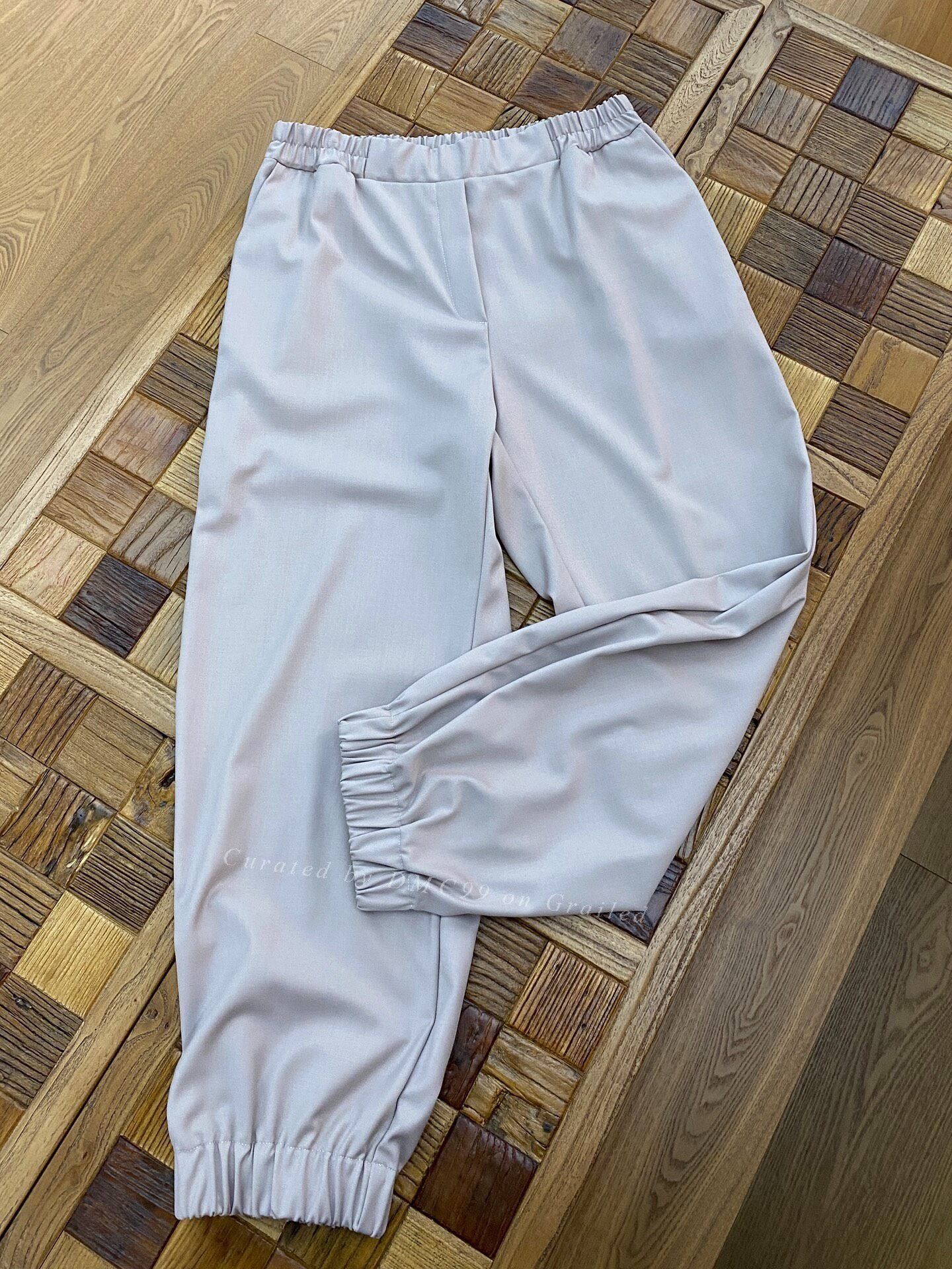 Celine Cinnamon Solid Elastic Waist Jogger Pants Size 32" / US 10 / IT 46 - 1 Thumbnail