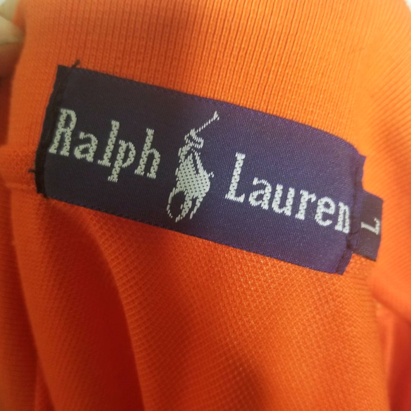 Ralph Lauren VINTAGE Ralph Lauren Polo Rugby L Orange BIG PONY #4 RL Polo Shirt Men L Click to Relax Size US L / EU 52-54 / 3 - 3 Thumbnail