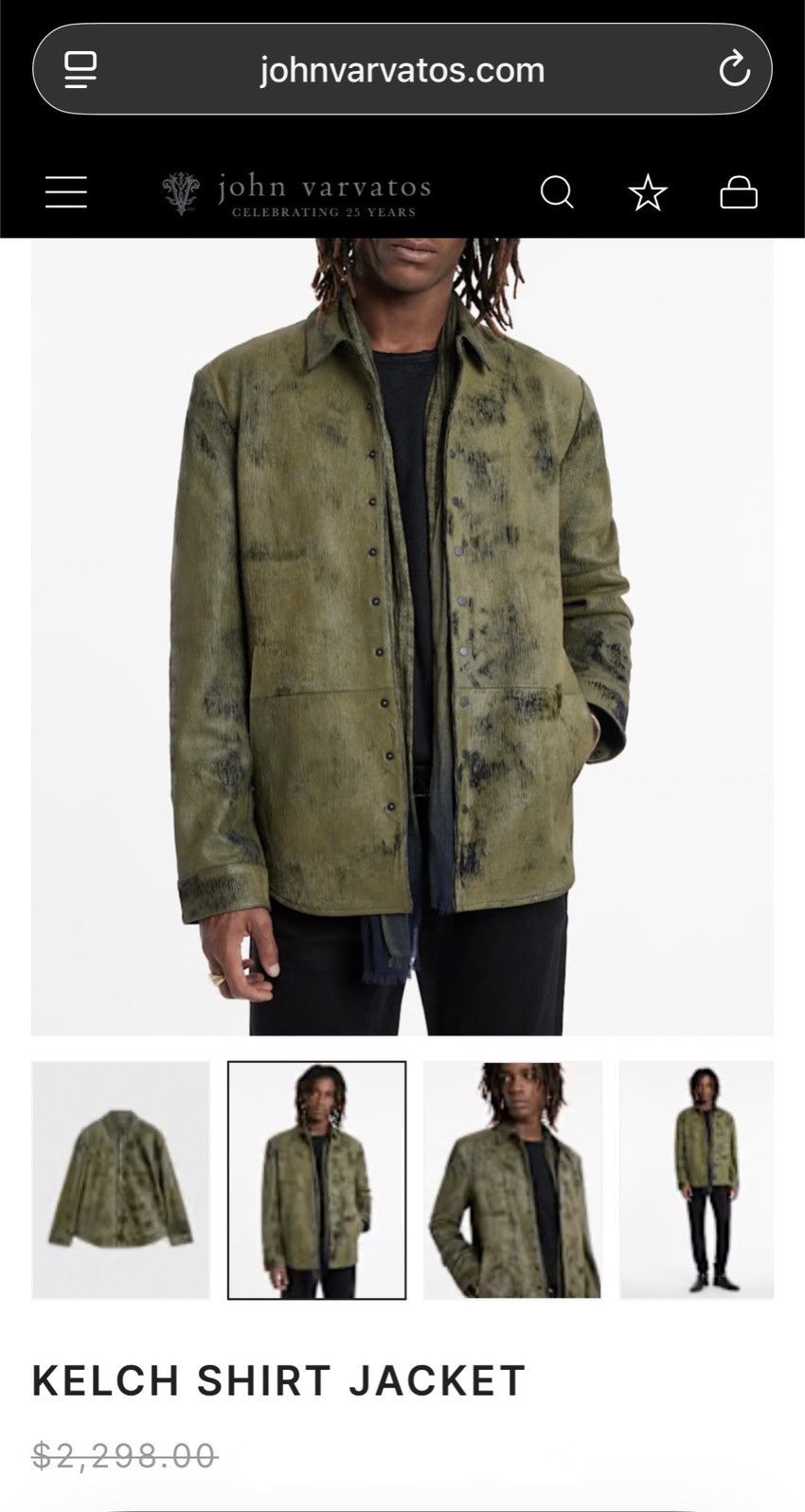 John Varvatos Kelch Leather Shirt Jacket EU 44 USA 34 small Size US S / EU 44-46 / 1 - 9 Thumbnail