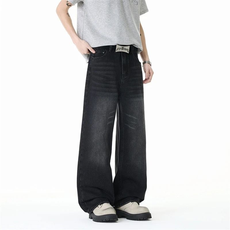Vintage American Style Washed Black Gray Men's Jeans Size US 33 - 3 Thumbnail