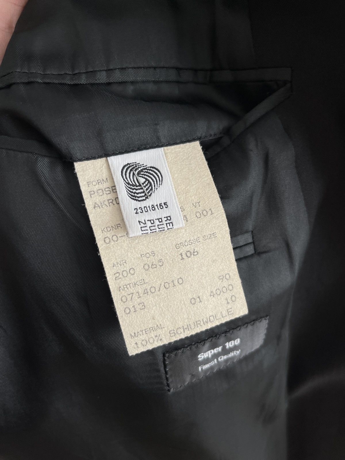 Hugo Boss Vintage hugo boss black blazer mens classic jacket 46L Size 44L - 7 Thumbnail