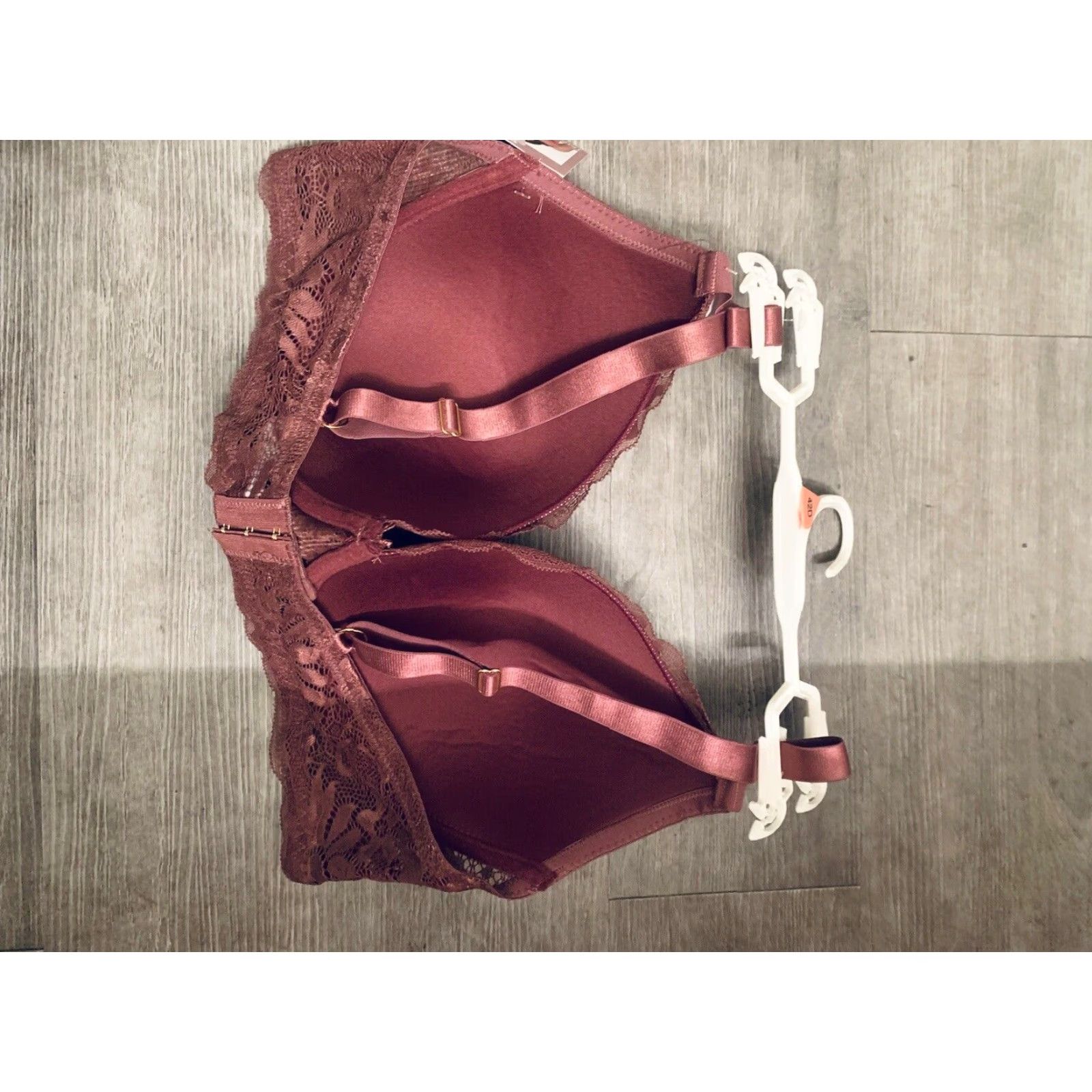 Vintage Inner Sense Sophisticated Comfort Bra 42D NWT Purple Underwired Womens Cop C 42D Solid Lightly Lined Bra Size ONE SIZE - 4 Thumbnail