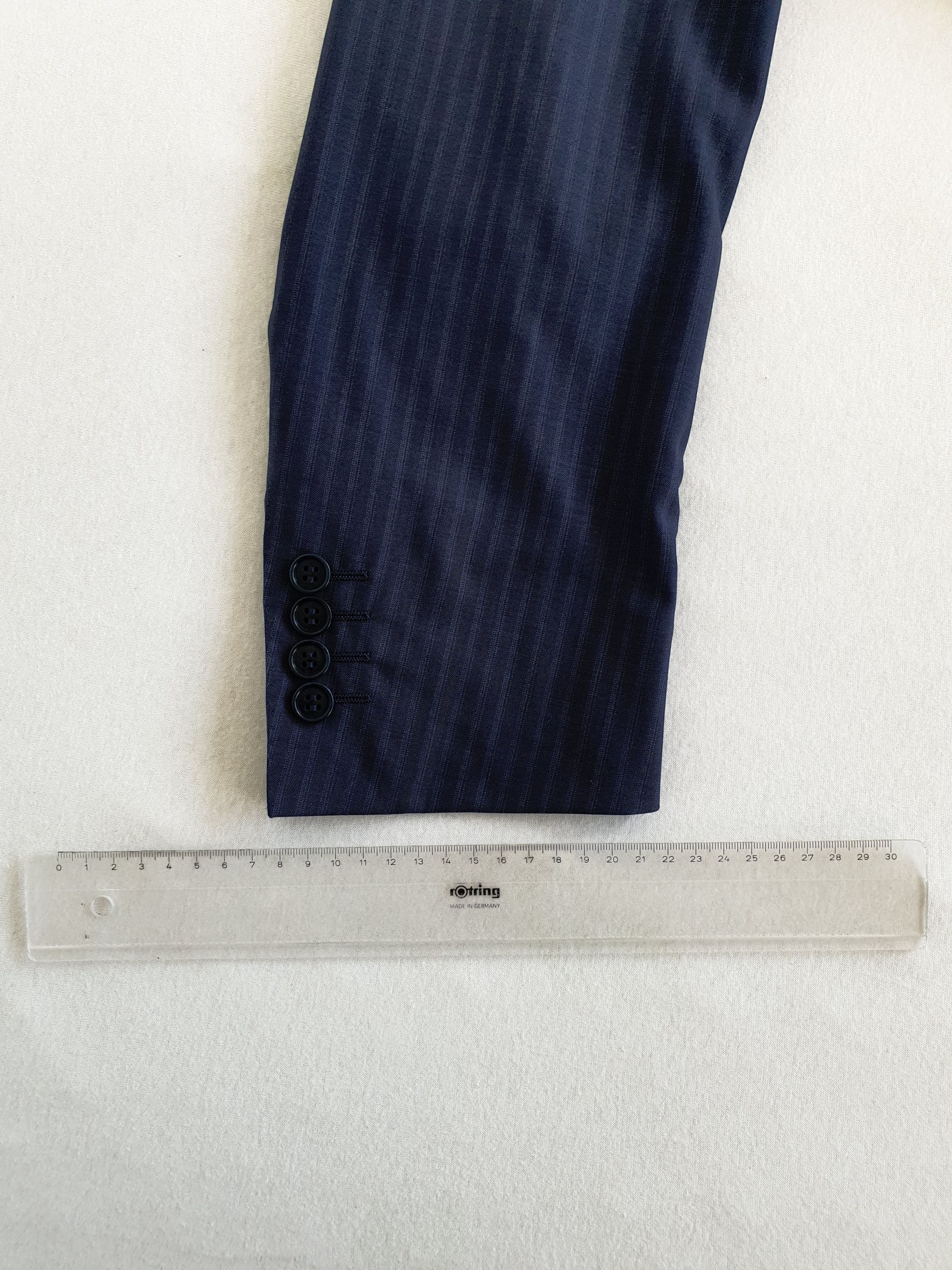 Canali Sports Coat Suit Jacket - Navy Striped - Sz EU 48R Size 38R - 11 Thumbnail