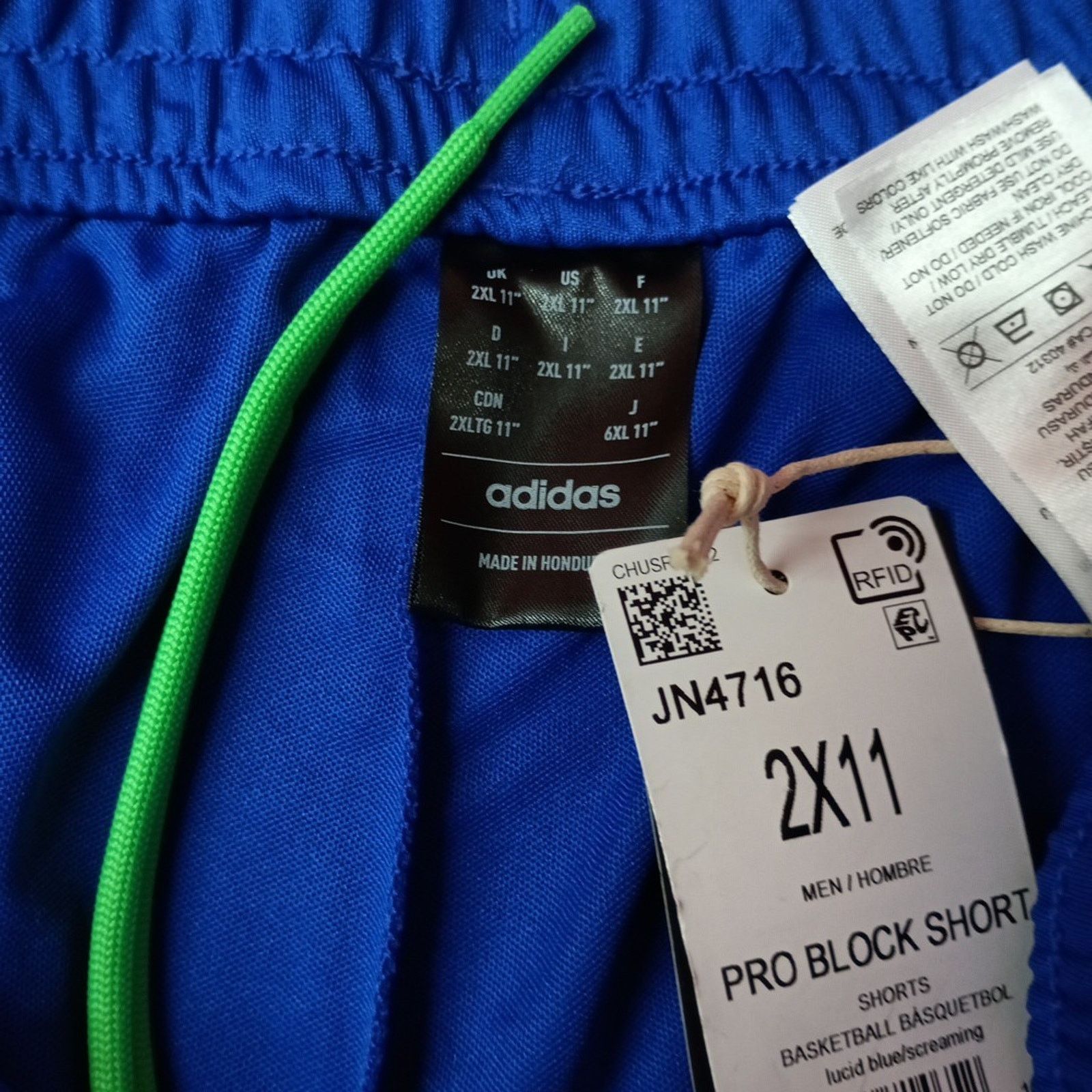 Adidas Men's adidas Block Aeroready Basketball Shorts Size 2XL Blue Size US 38 / EU 54 - 4 Thumbnail