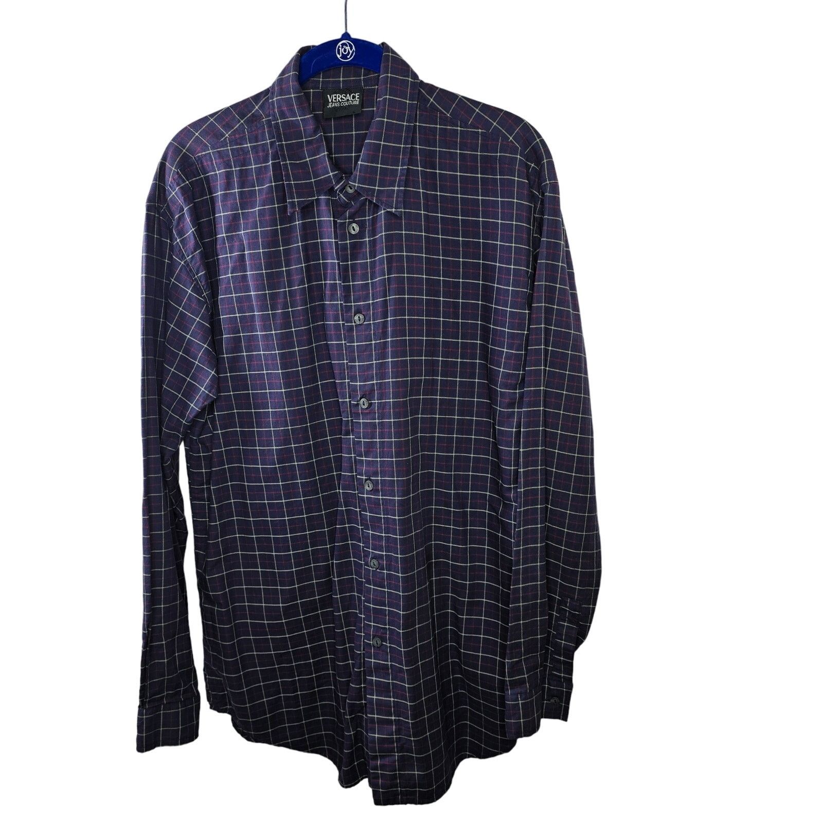 Versace Jeans Couture Versace Jeans Couture Blue Plaid Button-up Shirt Size US M / EU 48-50 / 2 - 1 Thumbnail